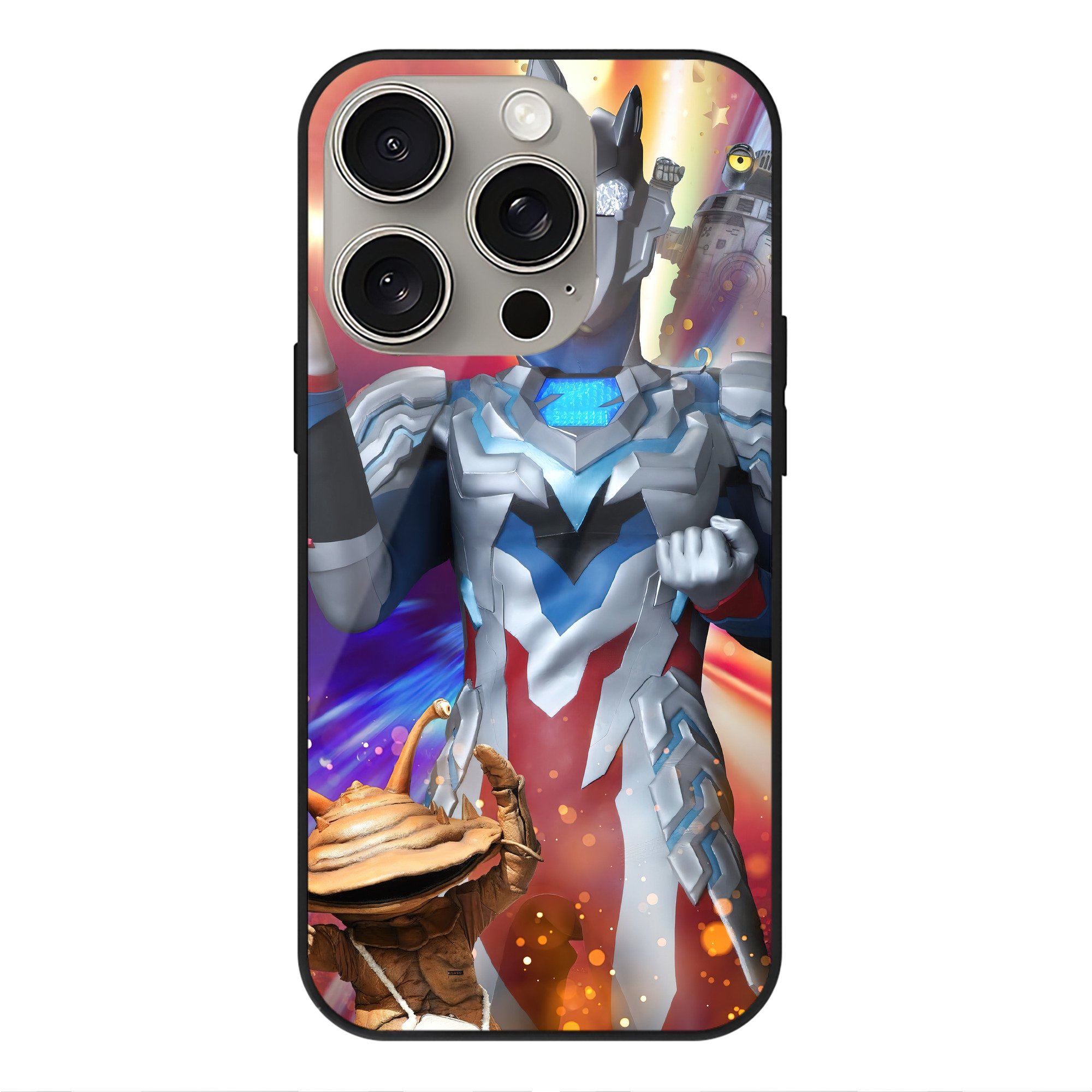 （画像用） ウルトラマン Ultraman 【iPhone15Pro対応】スマホケース 耐衝撃＆黄変防止 背面ガラス