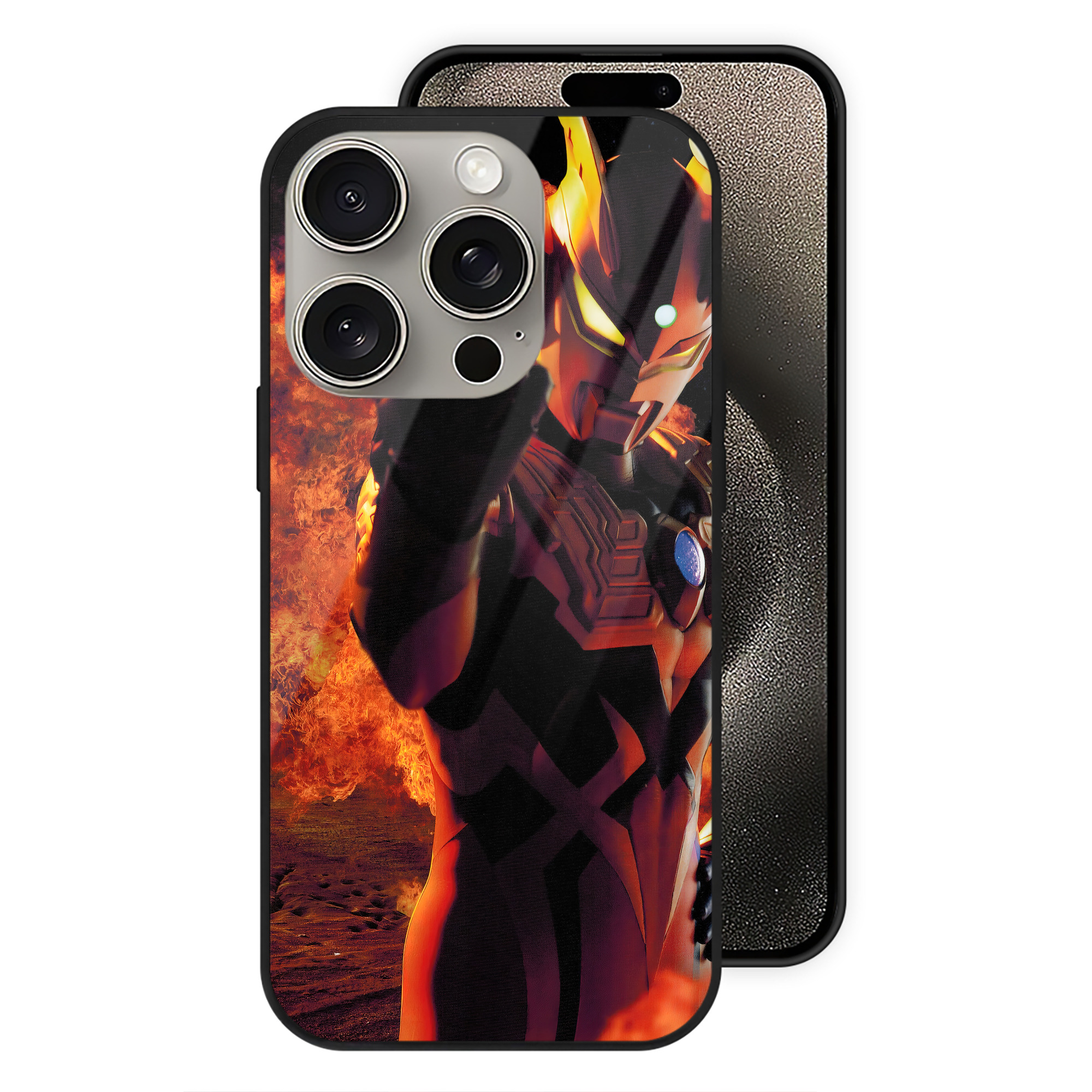 （画像用） ウルトラマン Ultraman 【iPhone15Pro対応】スマホケース 耐衝撃＆黄変防止 背面ガラス