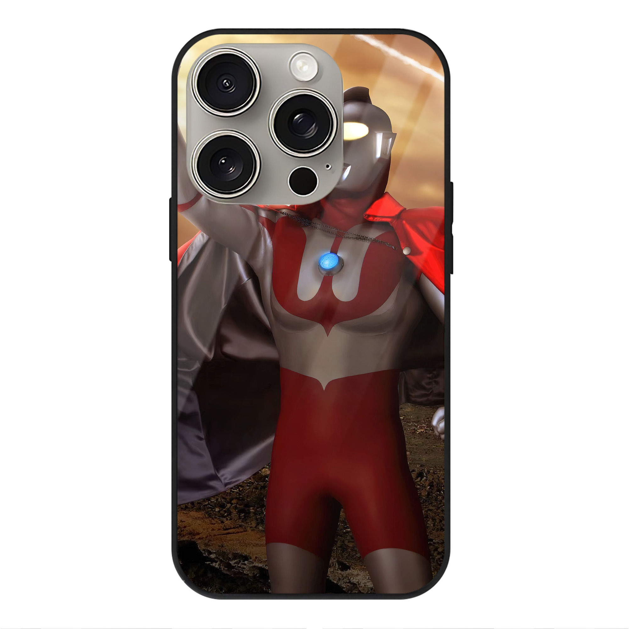 （画像用） ウルトラマン Ultraman 【iPhone15Pro対応】スマホケース 耐衝撃＆黄変防止 背面ガラス