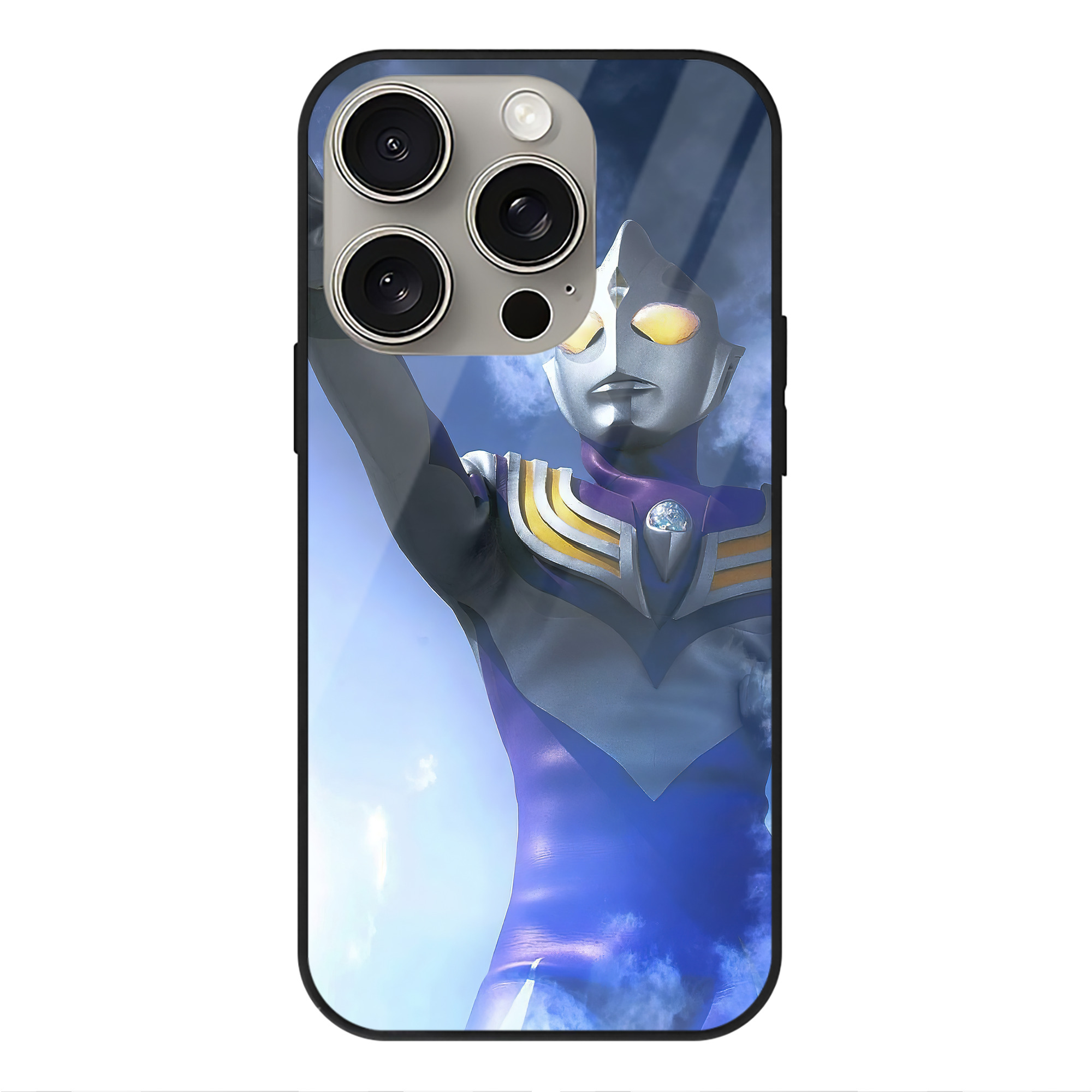 （画像用） ウルトラマン Ultraman 【iPhone15Pro対応】スマホケース 耐衝撃＆黄変防止 背面ガラス