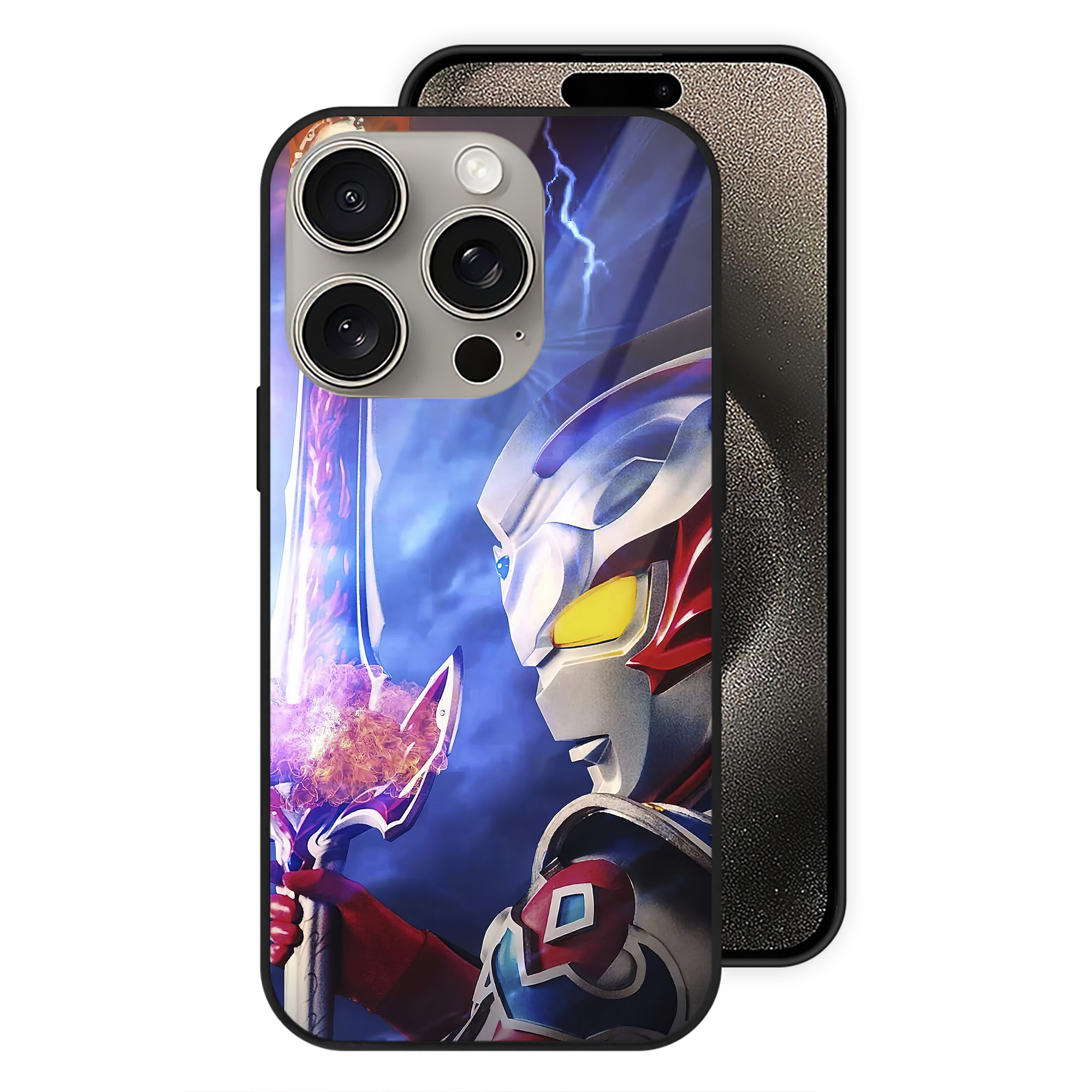 （画像用） ウルトラマン Ultraman 【iPhone15Pro対応】スマホケース 耐衝撃＆黄変防止 背面ガラス