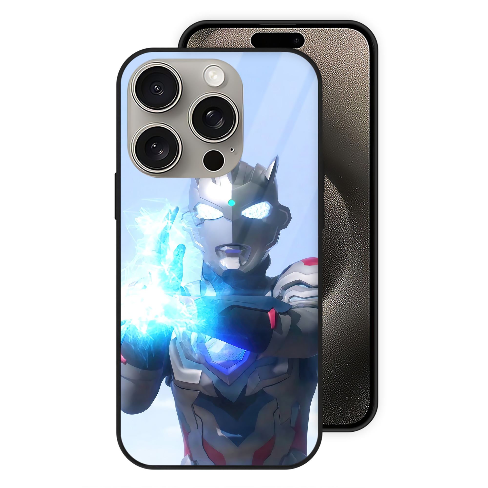 （画像用） ウルトラマン Ultraman 【iPhone15Pro対応】スマホケース 耐衝撃＆黄変防止 背面ガラス