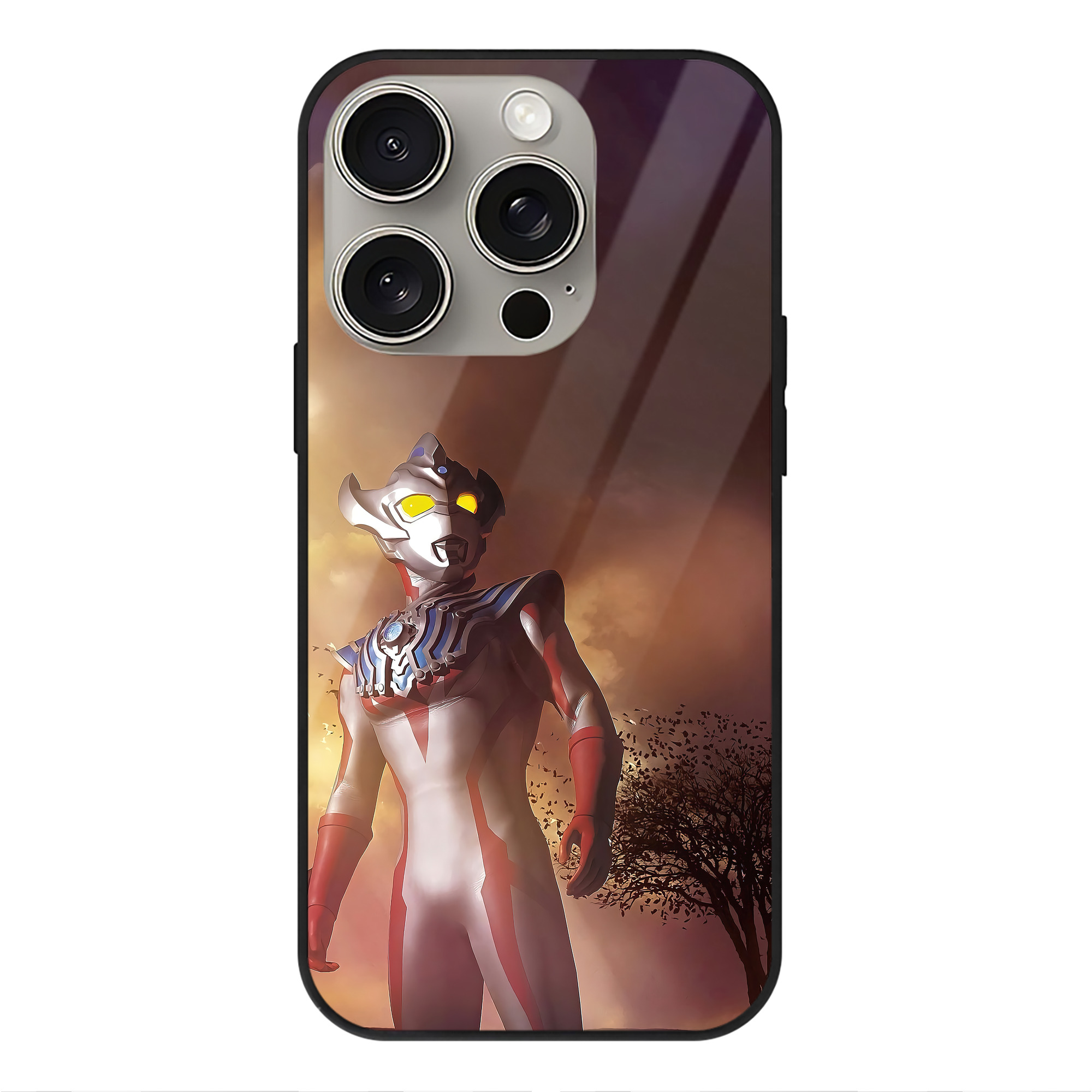 （画像用） ウルトラマン Ultraman 【iPhone15Pro対応】スマホケース 耐衝撃＆黄変防止 背面ガラス