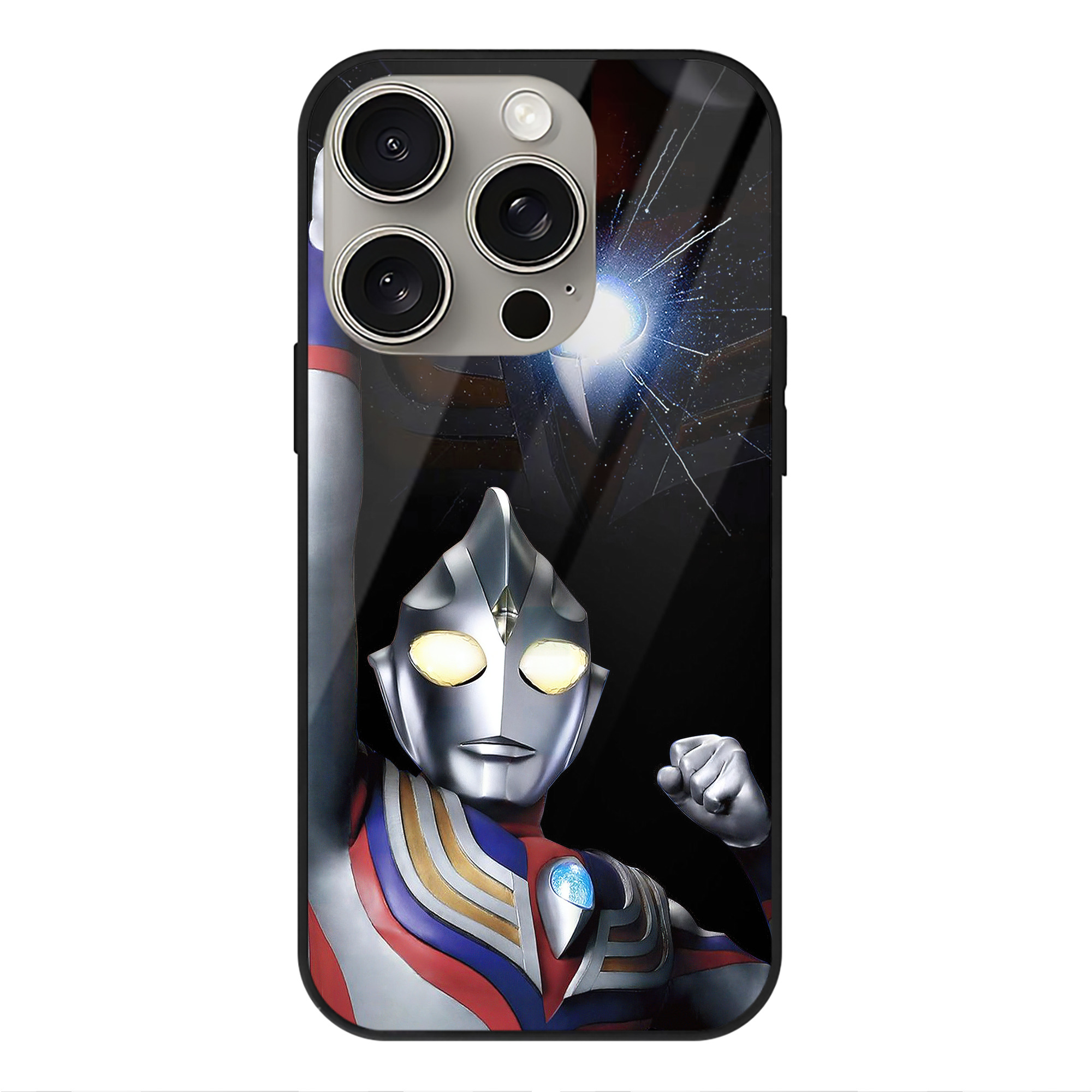 （画像用） ウルトラマン Ultraman 【iPhone15Pro対応】スマホケース 耐衝撃＆黄変防止 背面ガラス
