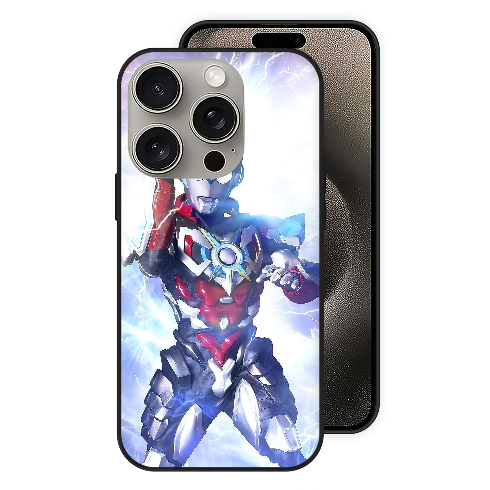 （画像用） ウルトラマン Ultraman 【iPhone15Pro対応】スマホケース 耐衝撃＆黄変防止 背面ガラス