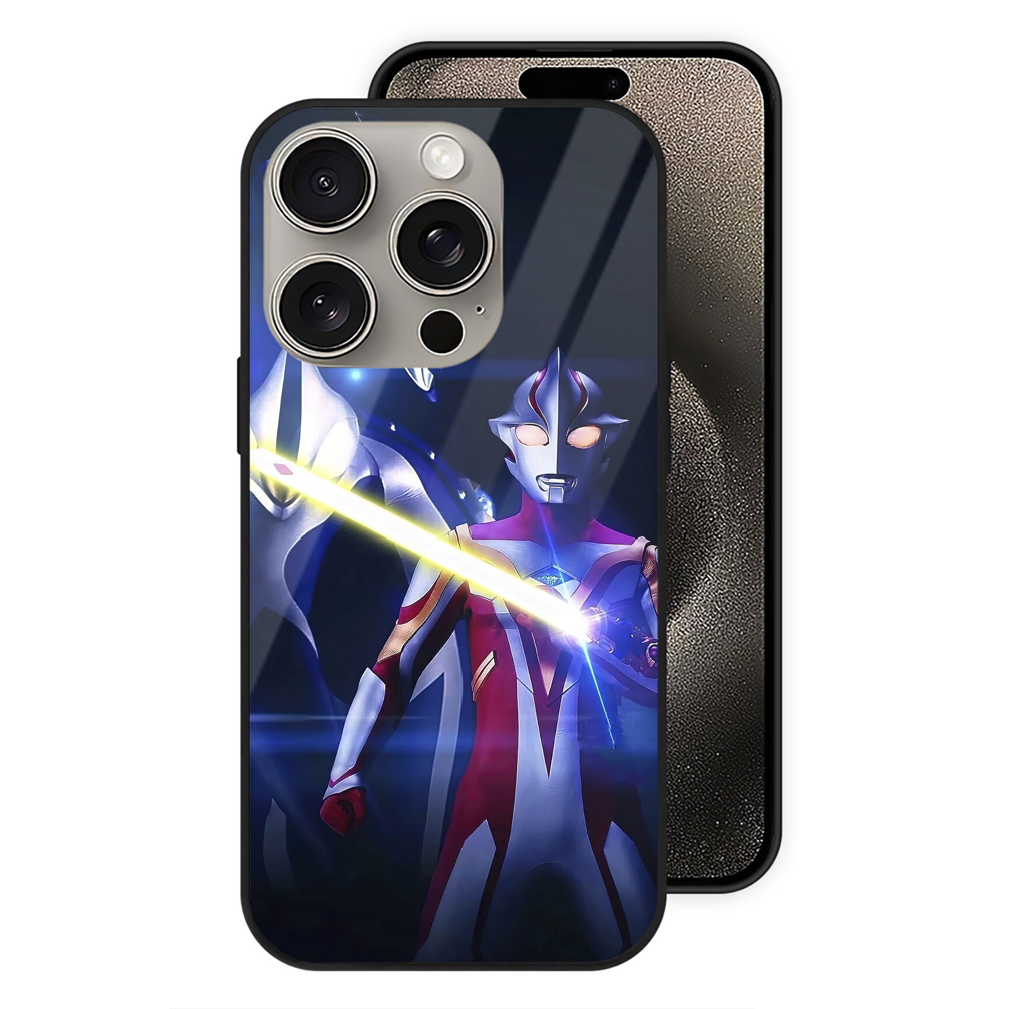 （画像用） ウルトラマン Ultraman 【iPhone15Pro対応】スマホケース 耐衝撃＆黄変防止 背面ガラス