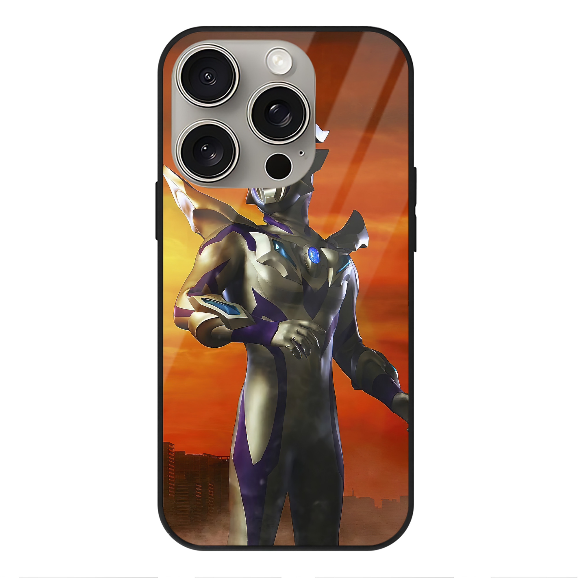 （画像用） ウルトラマン Ultraman 【iPhone15Pro対応】スマホケース 耐衝撃＆黄変防止 背面ガラス