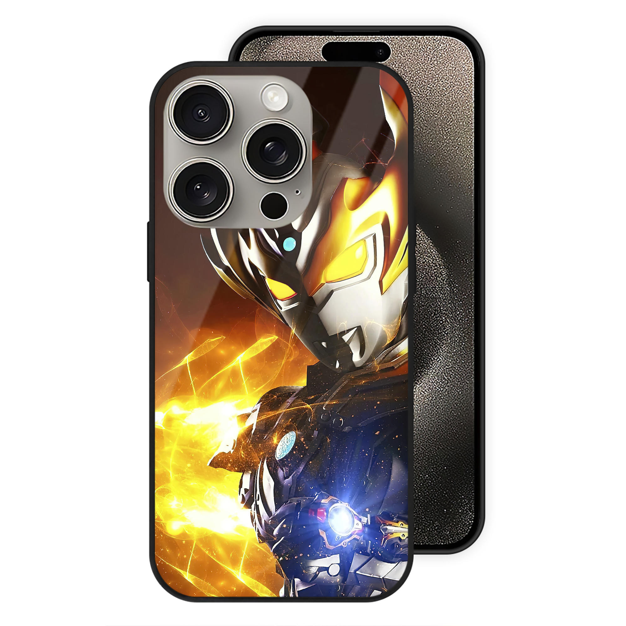 （画像用） ウルトラマン Ultraman 【iPhone15Pro対応】スマホケース 耐衝撃＆黄変防止 背面ガラス