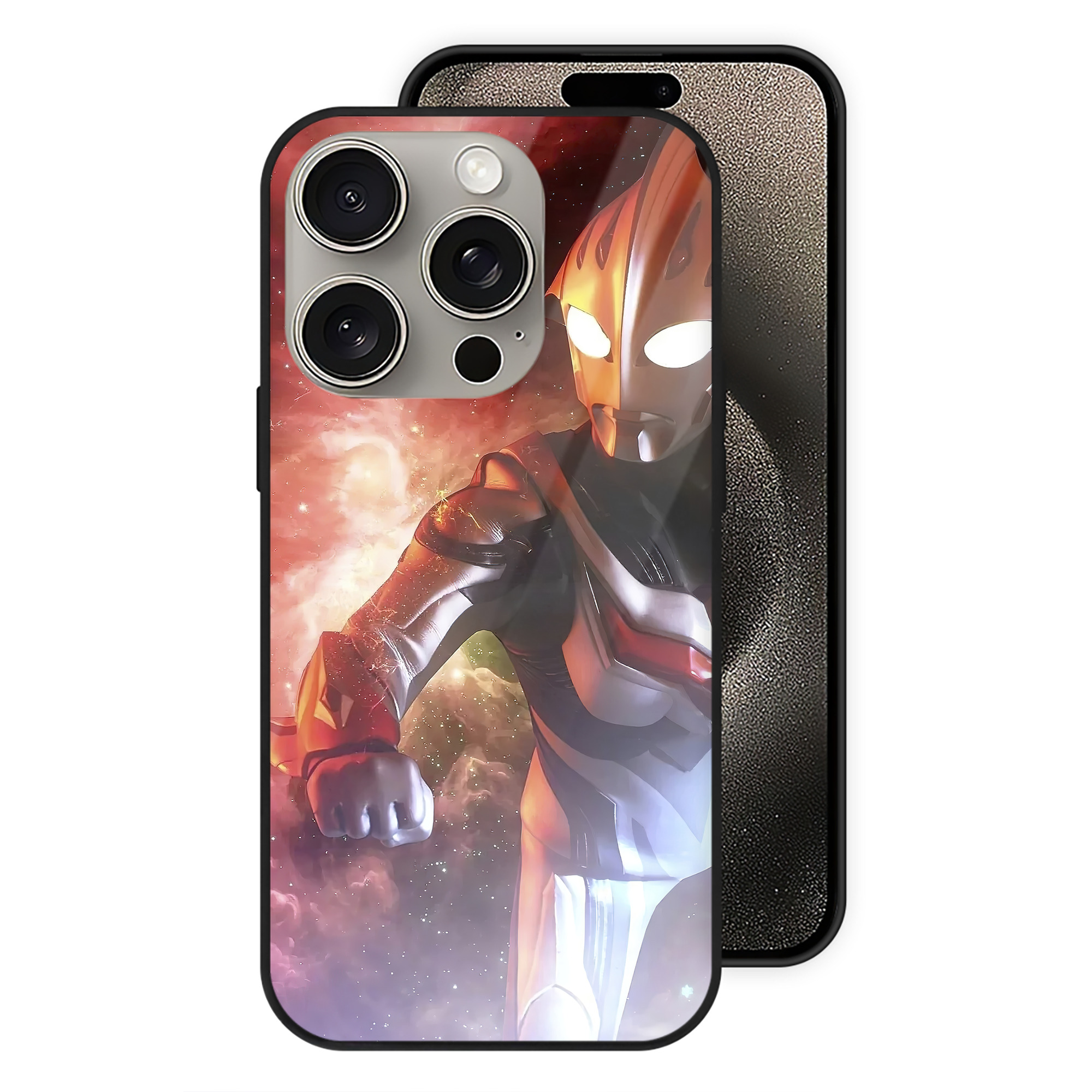 （画像用） ウルトラマン Ultraman 【iPhone15Pro対応】スマホケース 耐衝撃＆黄変防止 背面ガラス