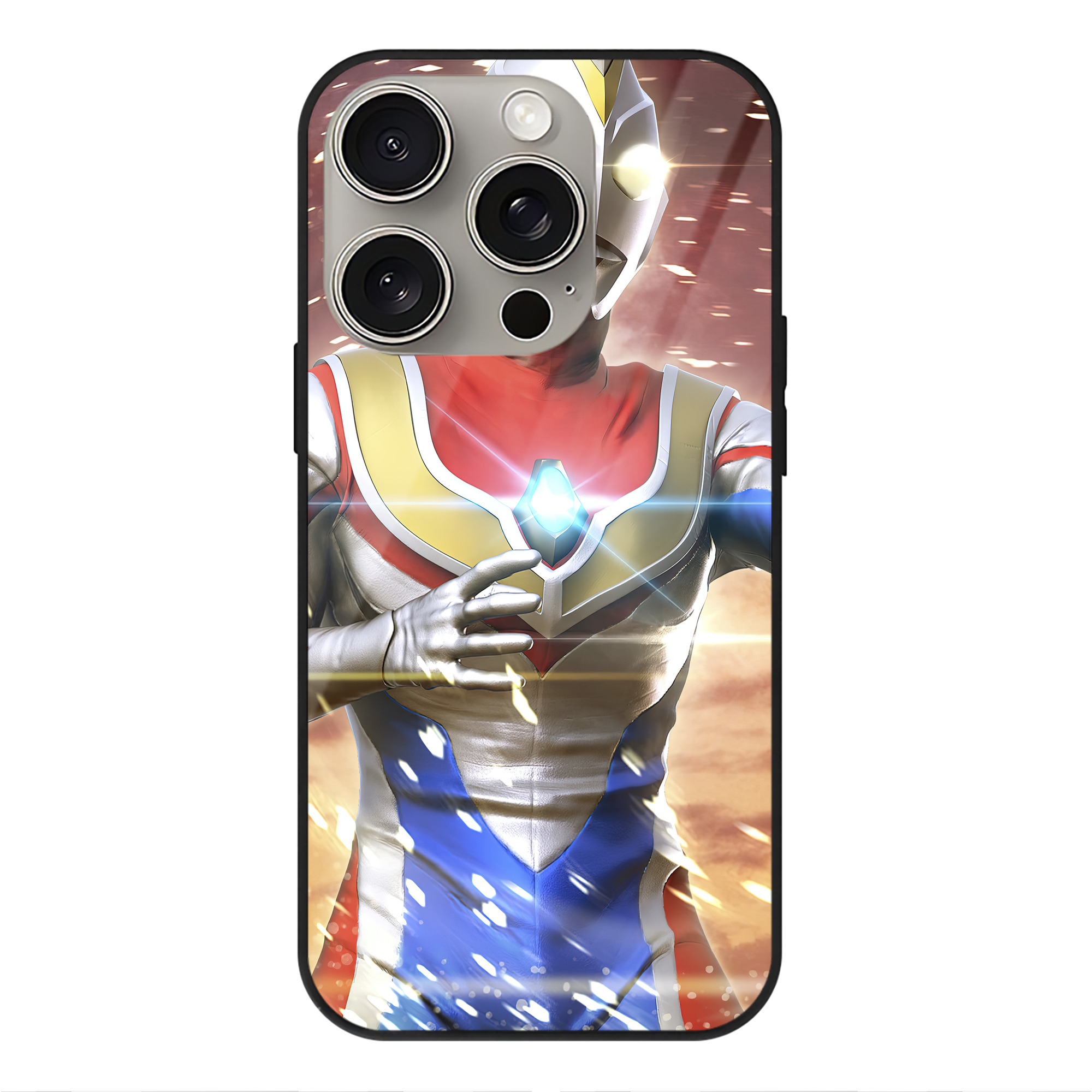 （画像用） ウルトラマン Ultraman 【iPhone15Pro対応】スマホケース 耐衝撃＆黄変防止 背面ガラス