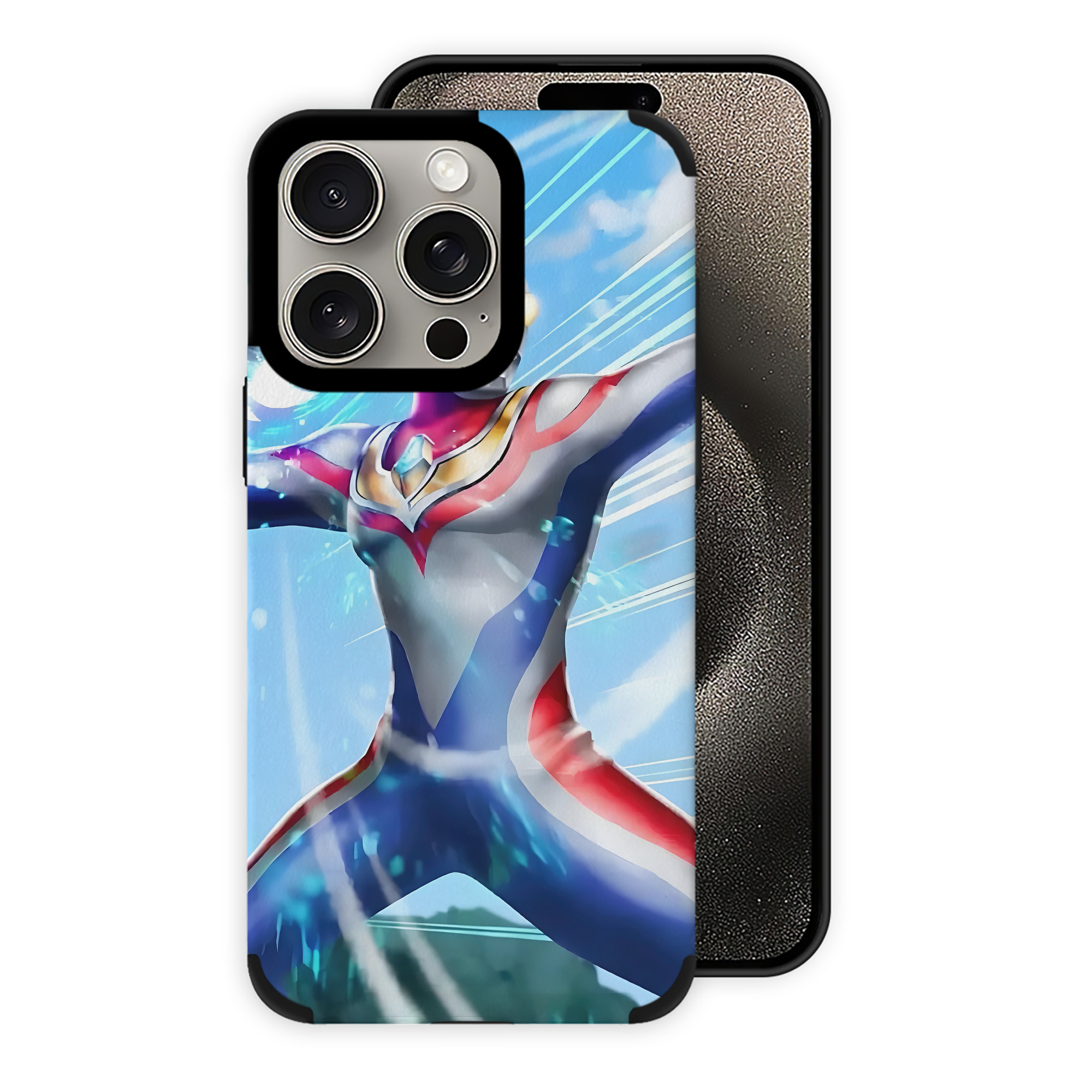 （画像用） ウルトラマン Ultraman 【iPhone15ProMax対応】 PUレザー スマホケース 耐衝撃＆黄変防止