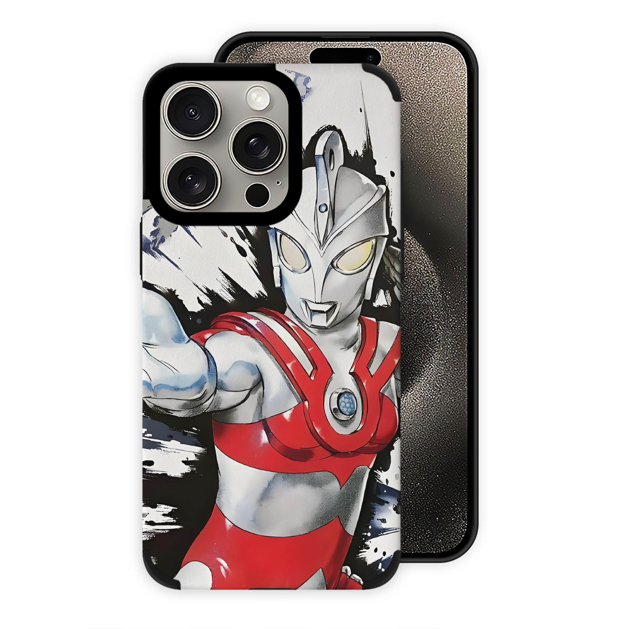 （画像用） ウルトラマン Ultraman 【iPhone15ProMax対応】 PUレザー スマホケース 耐衝撃＆黄変防止