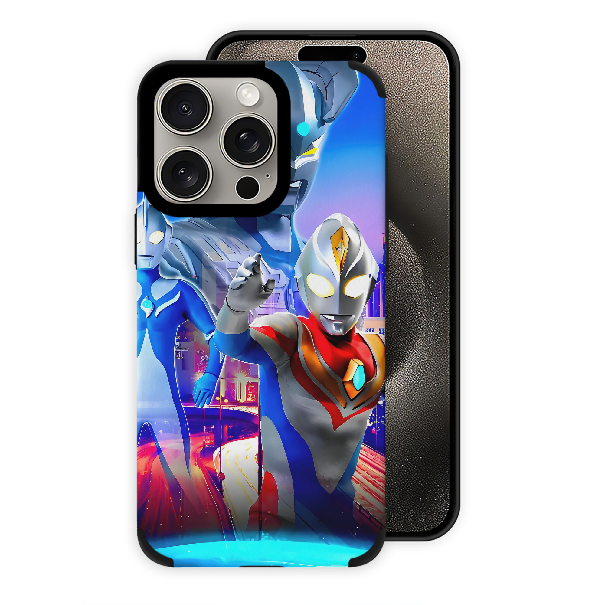 （画像用） ウルトラマン Ultraman 【iPhone15ProMax対応】 PUレザー スマホケース 耐衝撃＆黄変防止