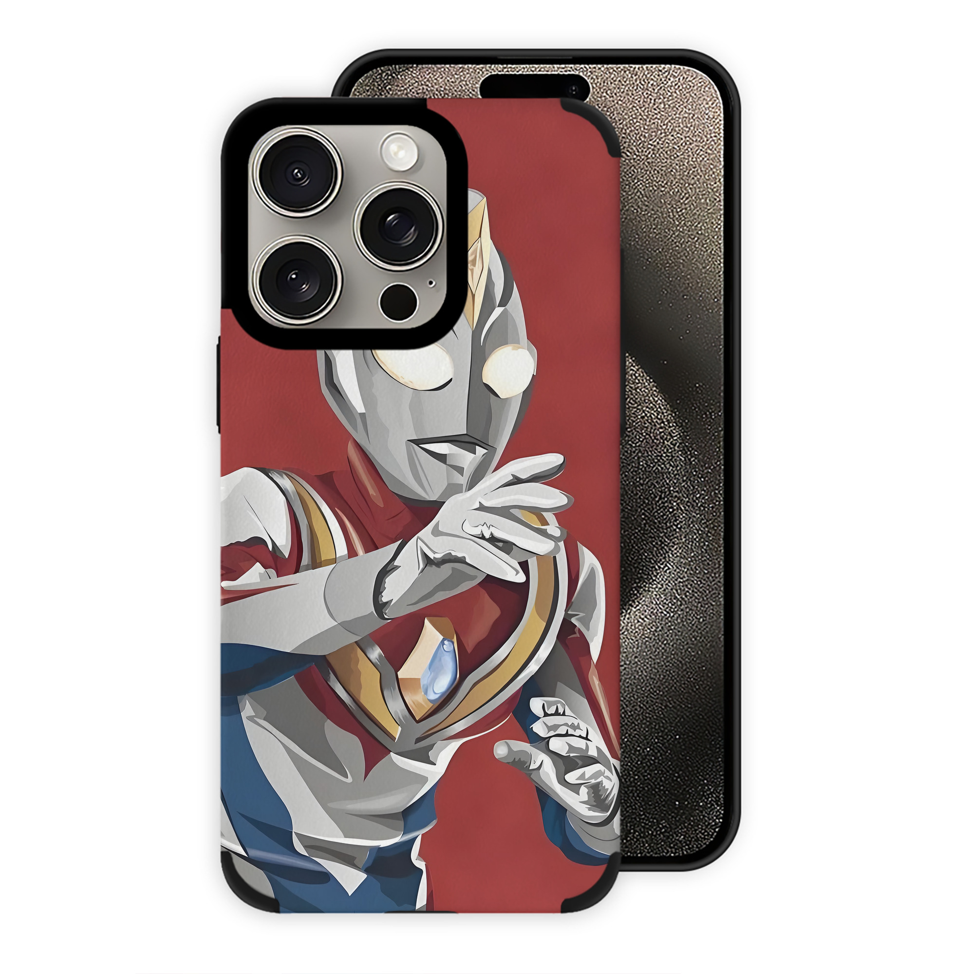 （画像用） ウルトラマン Ultraman 【iPhone15ProMax対応】 PUレザー スマホケース 耐衝撃＆黄変防止