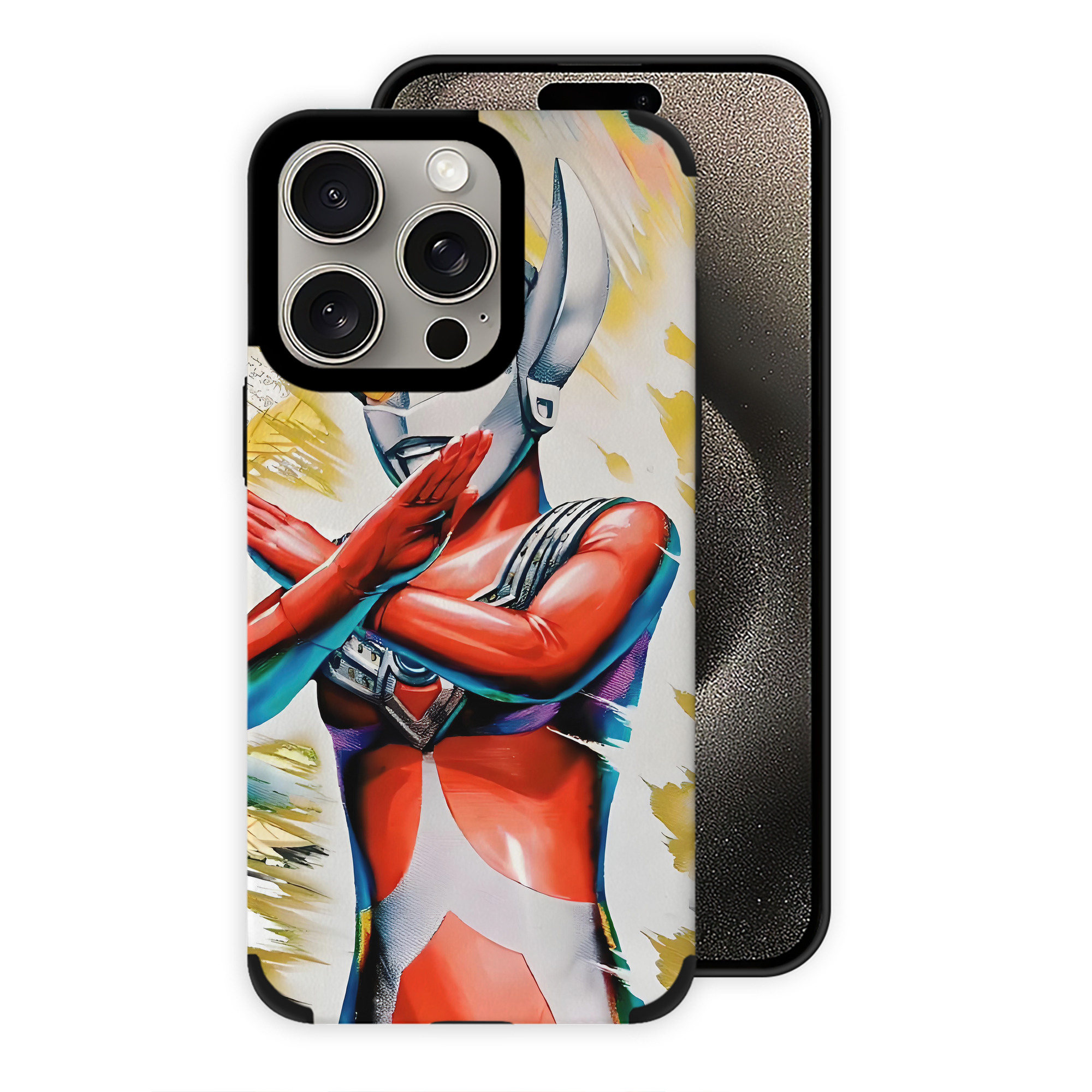 （画像用） ウルトラマン Ultraman 【iPhone15ProMax対応】 PUレザー スマホケース 耐衝撃＆黄変防止