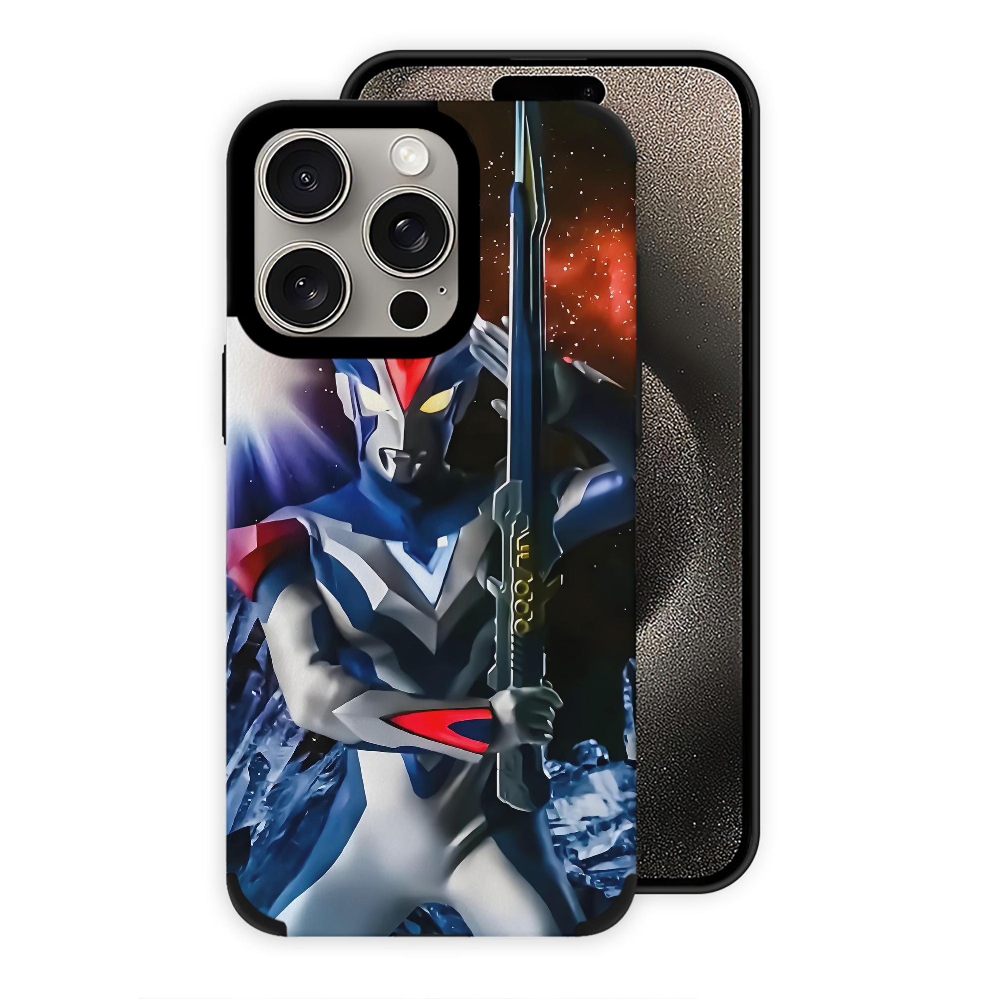 （画像用） ウルトラマン Ultraman 【iPhone15ProMax対応】 PUレザー スマホケース 耐衝撃＆黄変防止