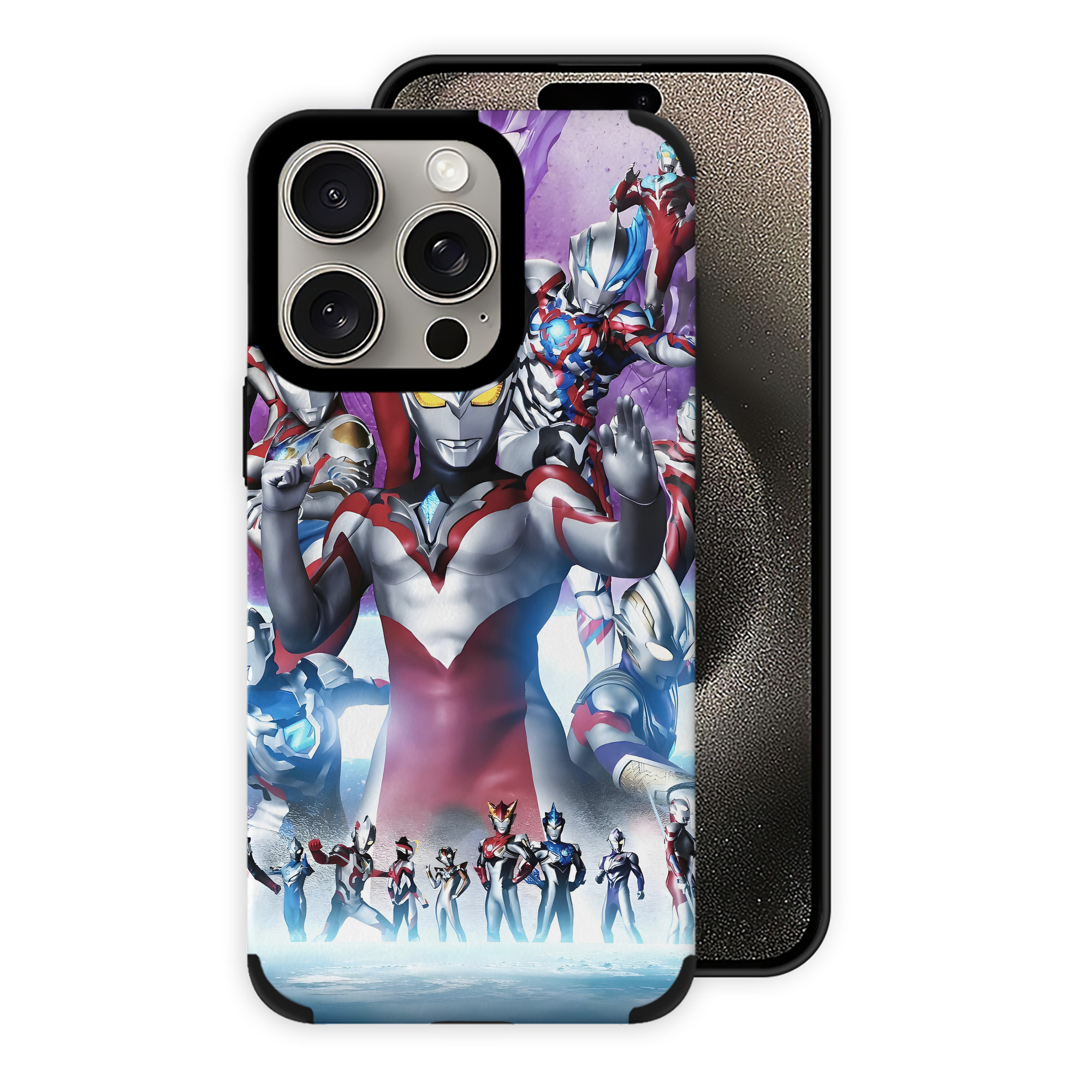 （画像用） ウルトラマン Ultraman 【iPhone15ProMax対応】 PUレザー スマホケース 耐衝撃＆黄変防止