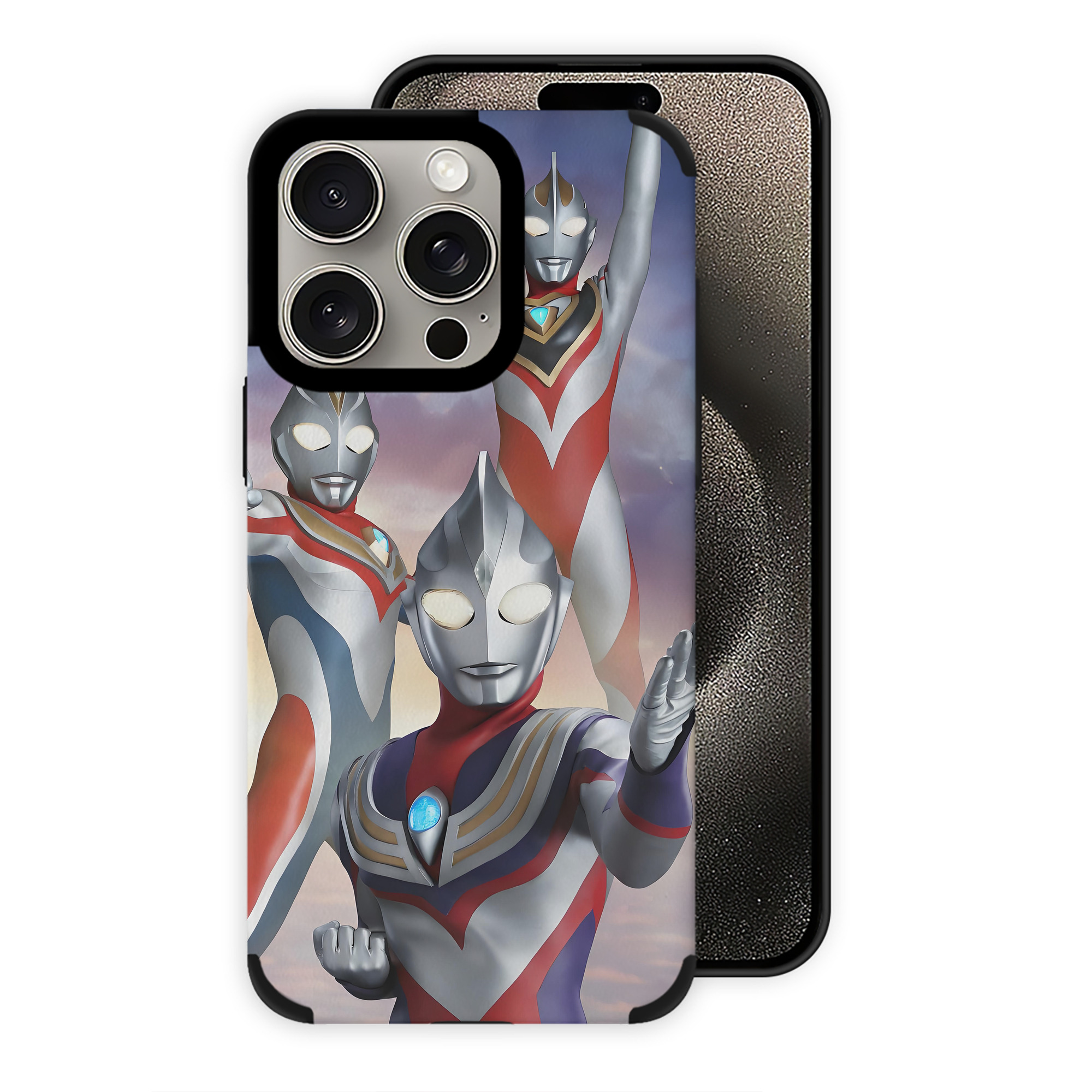 （画像用） ウルトラマン Ultraman 【iPhone15ProMax対応】 PUレザー スマホケース 耐衝撃＆黄変防止