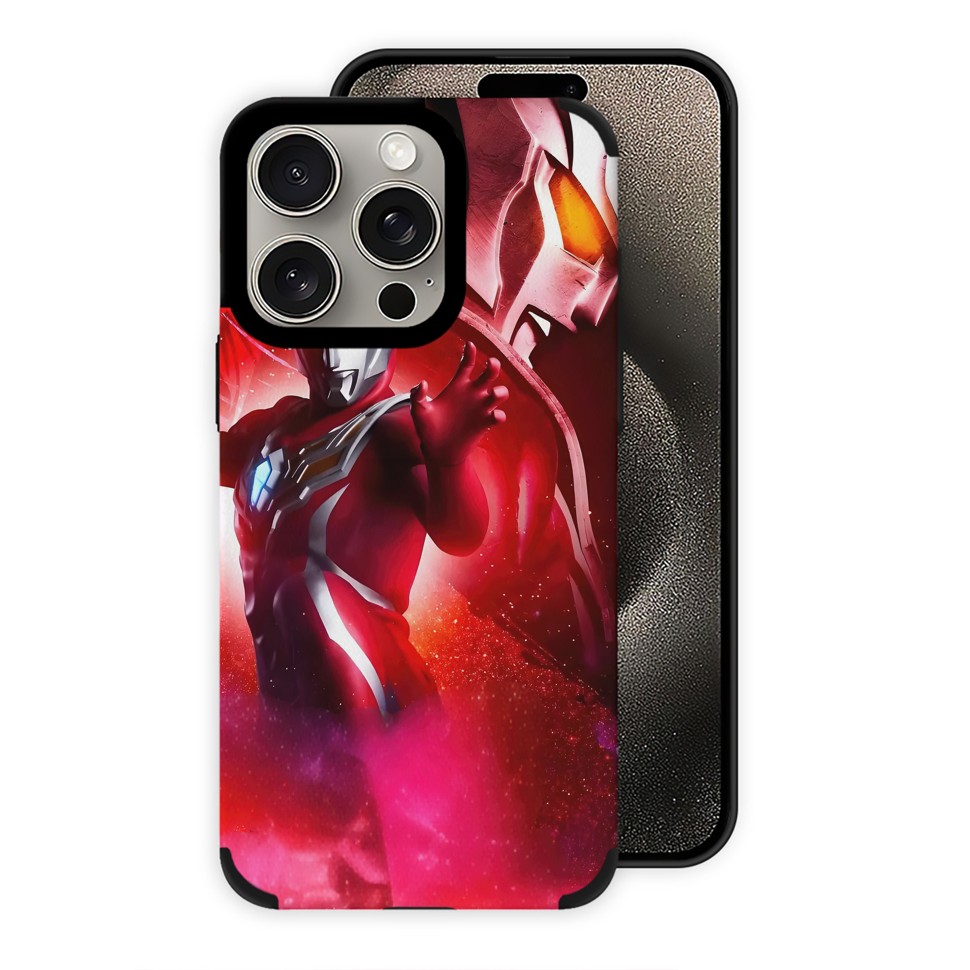 （画像用） ウルトラマン Ultraman 【iPhone15ProMax対応】 PUレザー スマホケース 耐衝撃＆黄変防止
