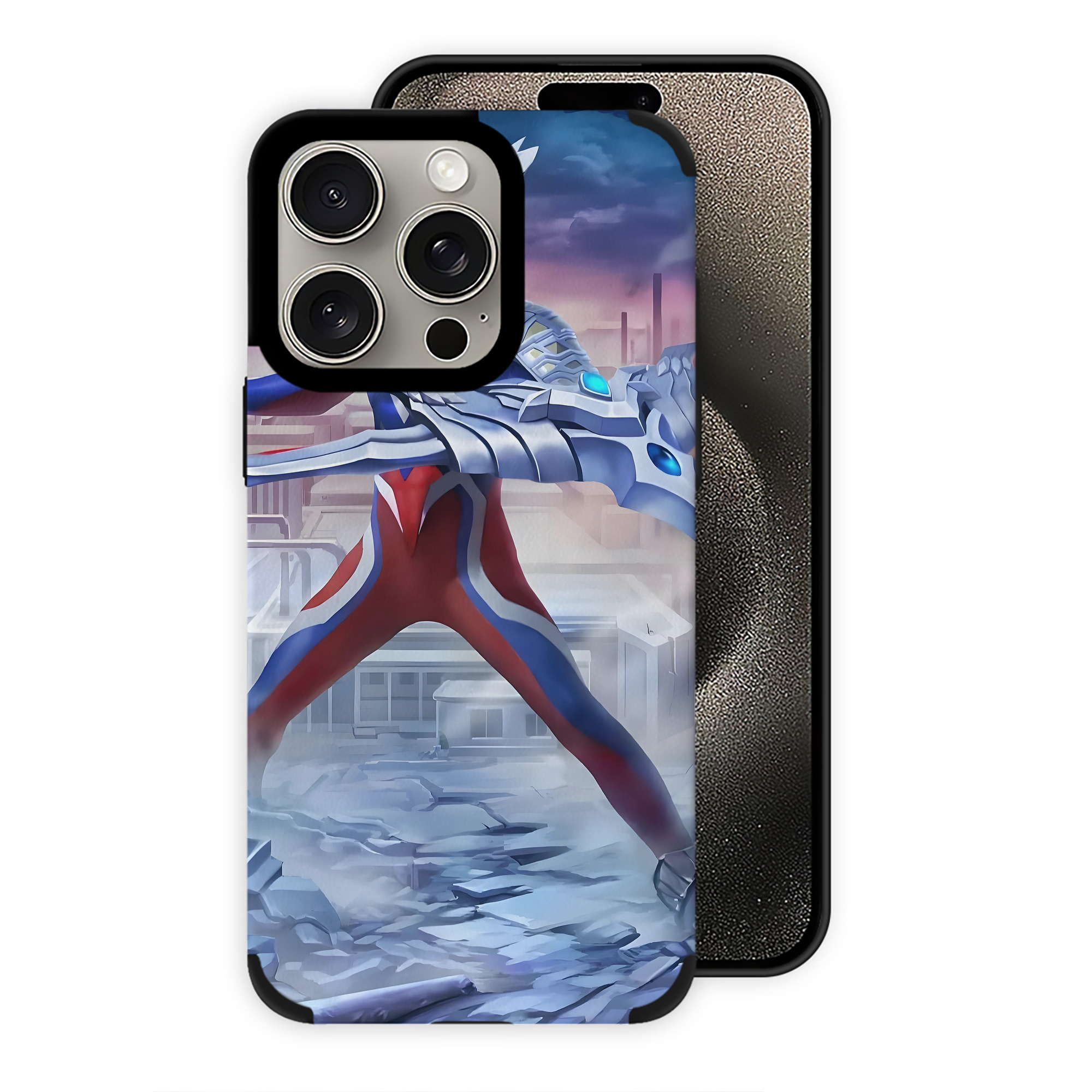 （画像用） ウルトラマン Ultraman 【iPhone15ProMax対応】 PUレザー スマホケース 耐衝撃＆黄変防止