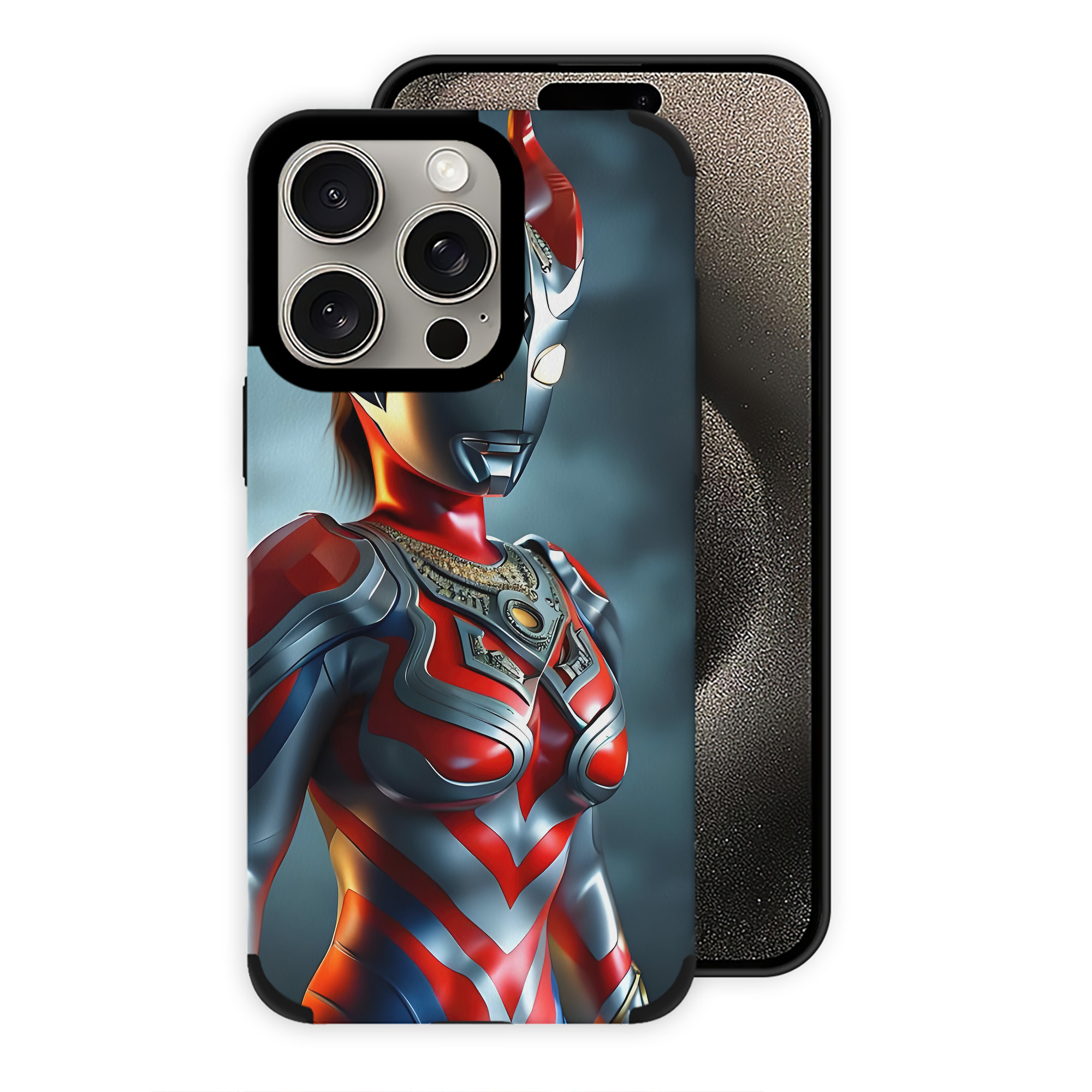 （画像用） ウルトラマン Ultraman 【iPhone15ProMax対応】 PUレザー スマホケース 耐衝撃＆黄変防止