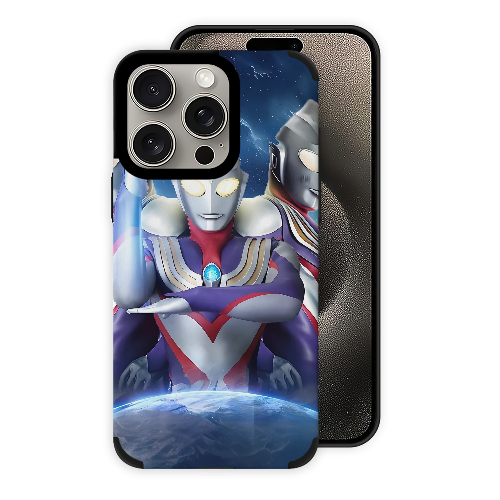 （画像用） ウルトラマン Ultraman 【iPhone15ProMax対応】 PUレザー スマホケース 耐衝撃＆黄変防止