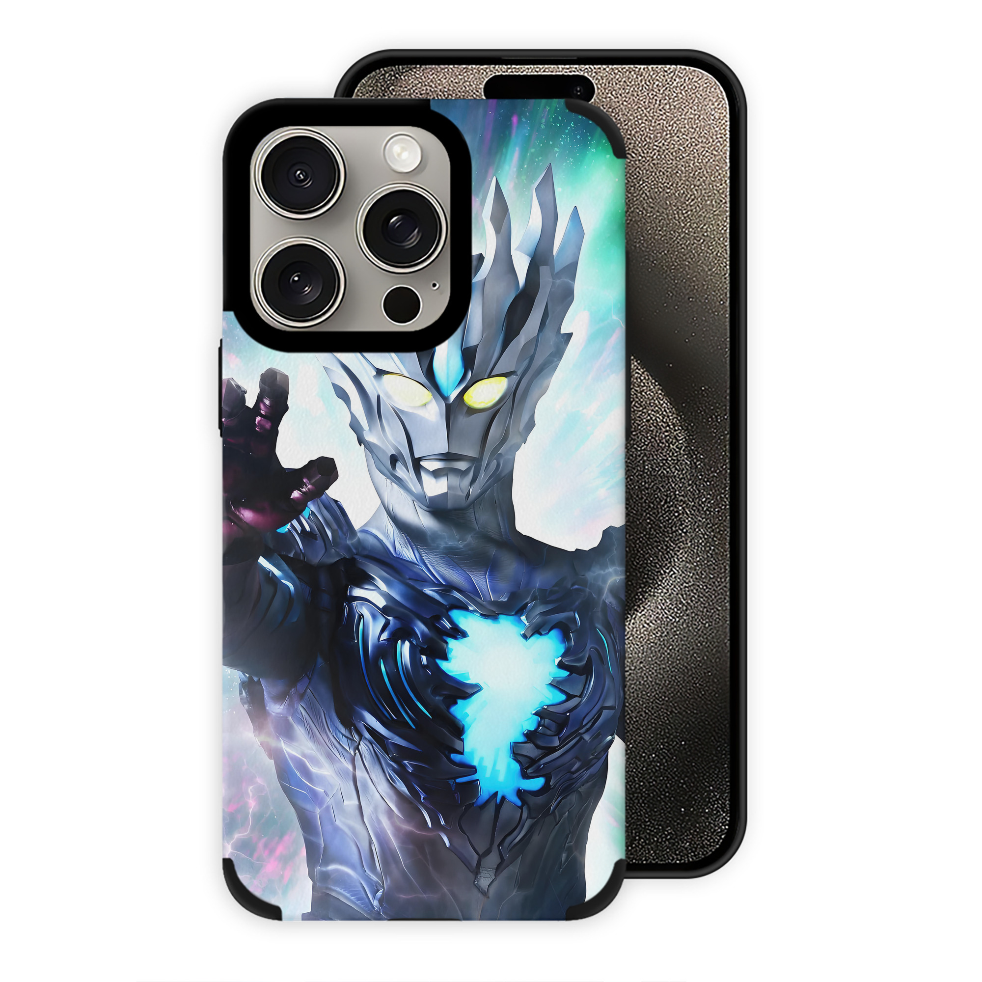 （画像用） ウルトラマン Ultraman 【iPhone15ProMax対応】 PUレザー スマホケース 耐衝撃＆黄変防止