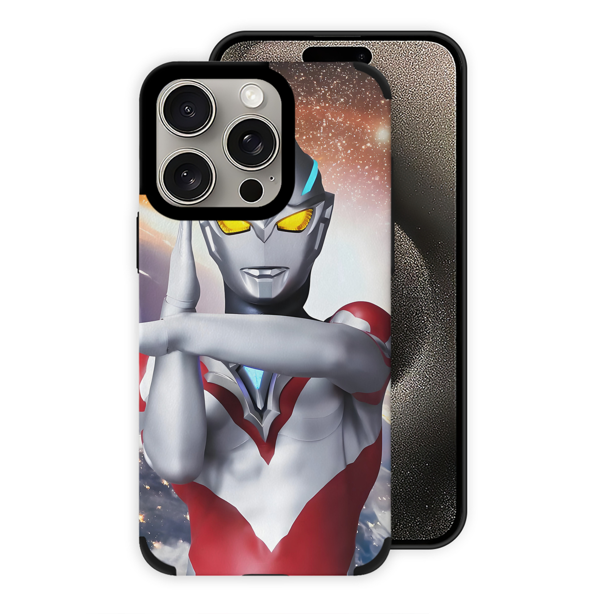 （画像用） ウルトラマン Ultraman 【iPhone15ProMax対応】 PUレザー スマホケース 耐衝撃＆黄変防止