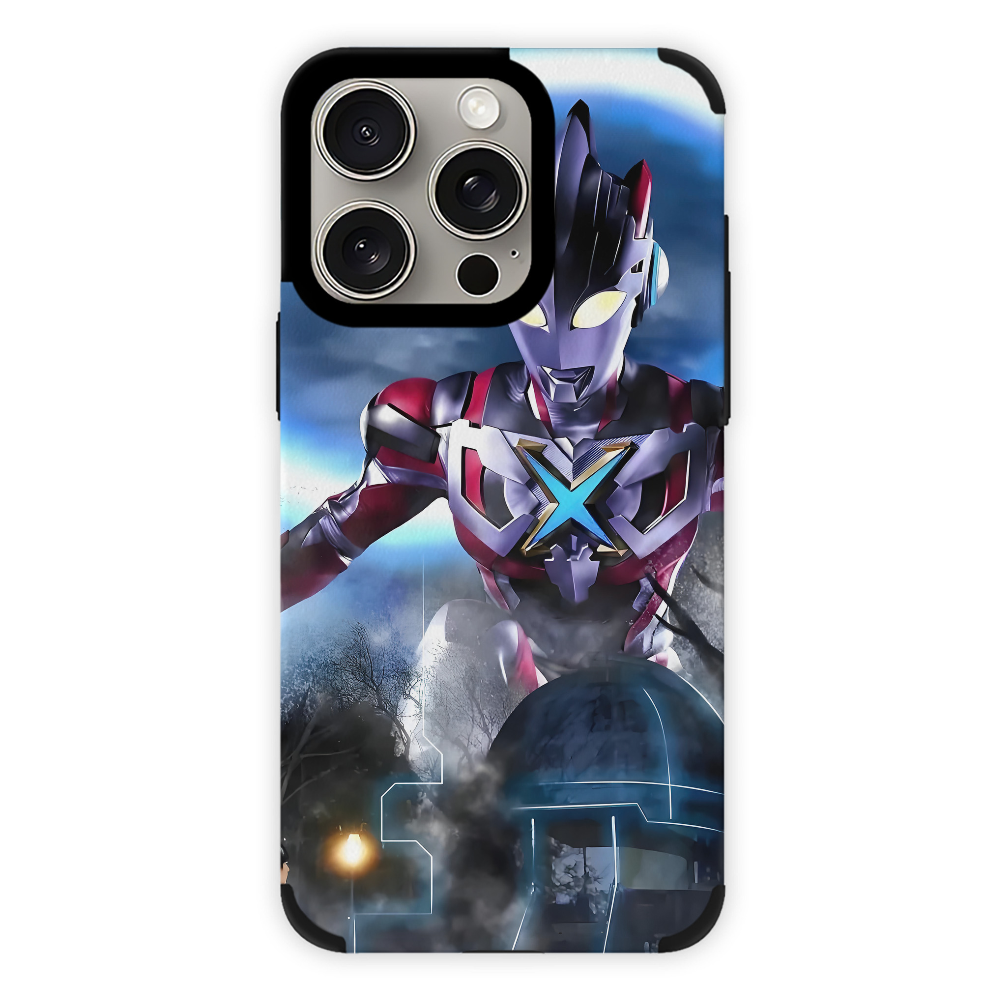 （画像用） ウルトラマン Ultraman 【iPhone15ProMax対応】 PUレザー スマホケース 耐衝撃＆黄変防止