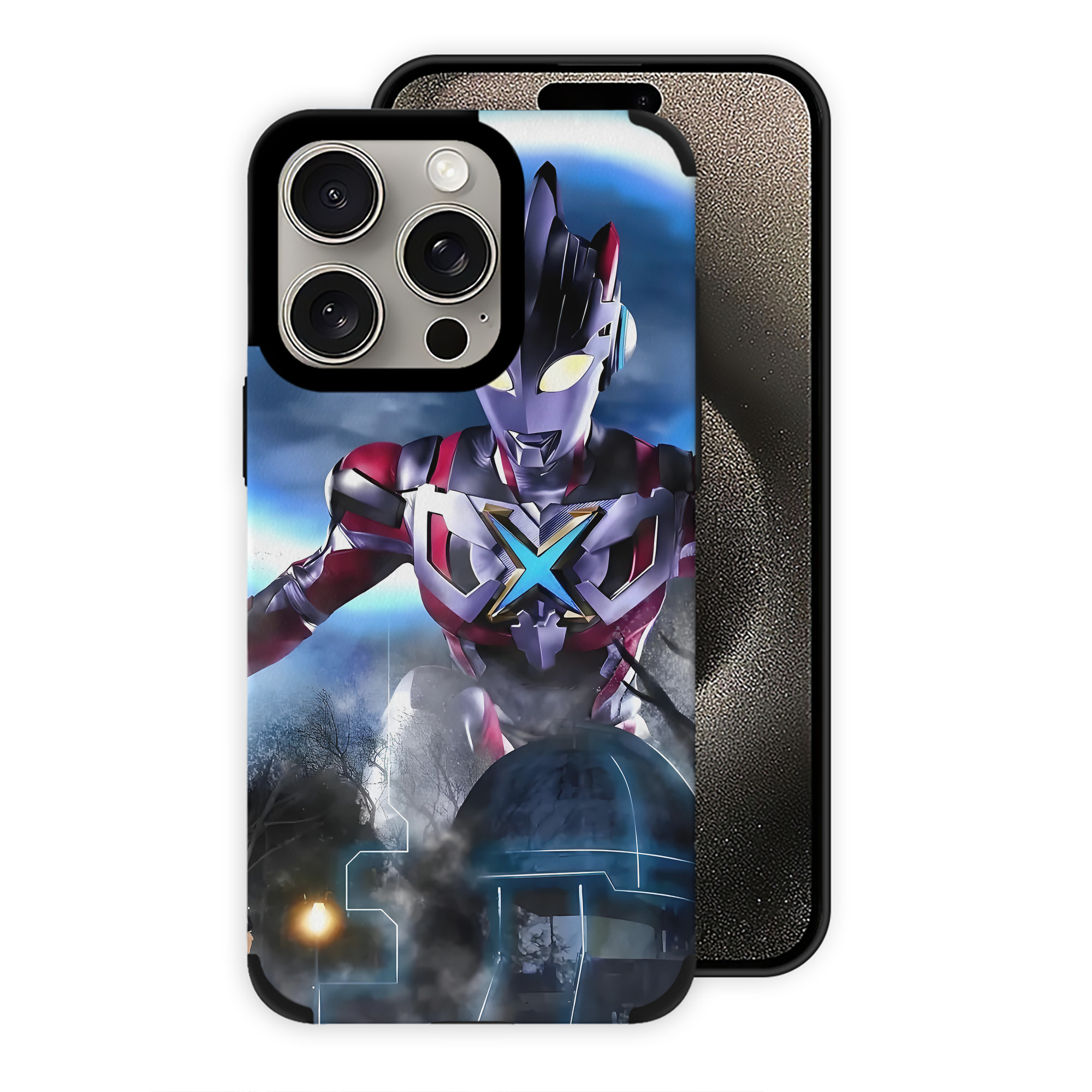 （画像用） ウルトラマン Ultraman 【iPhone15ProMax対応】 PUレザー スマホケース 耐衝撃＆黄変防止