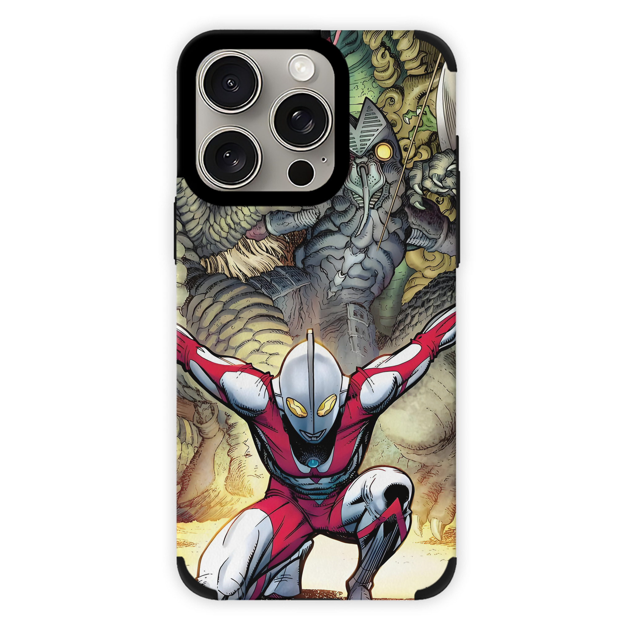 （画像用） ウルトラマン Ultraman 【iPhone15ProMax対応】 PUレザー スマホケース 耐衝撃＆黄変防止