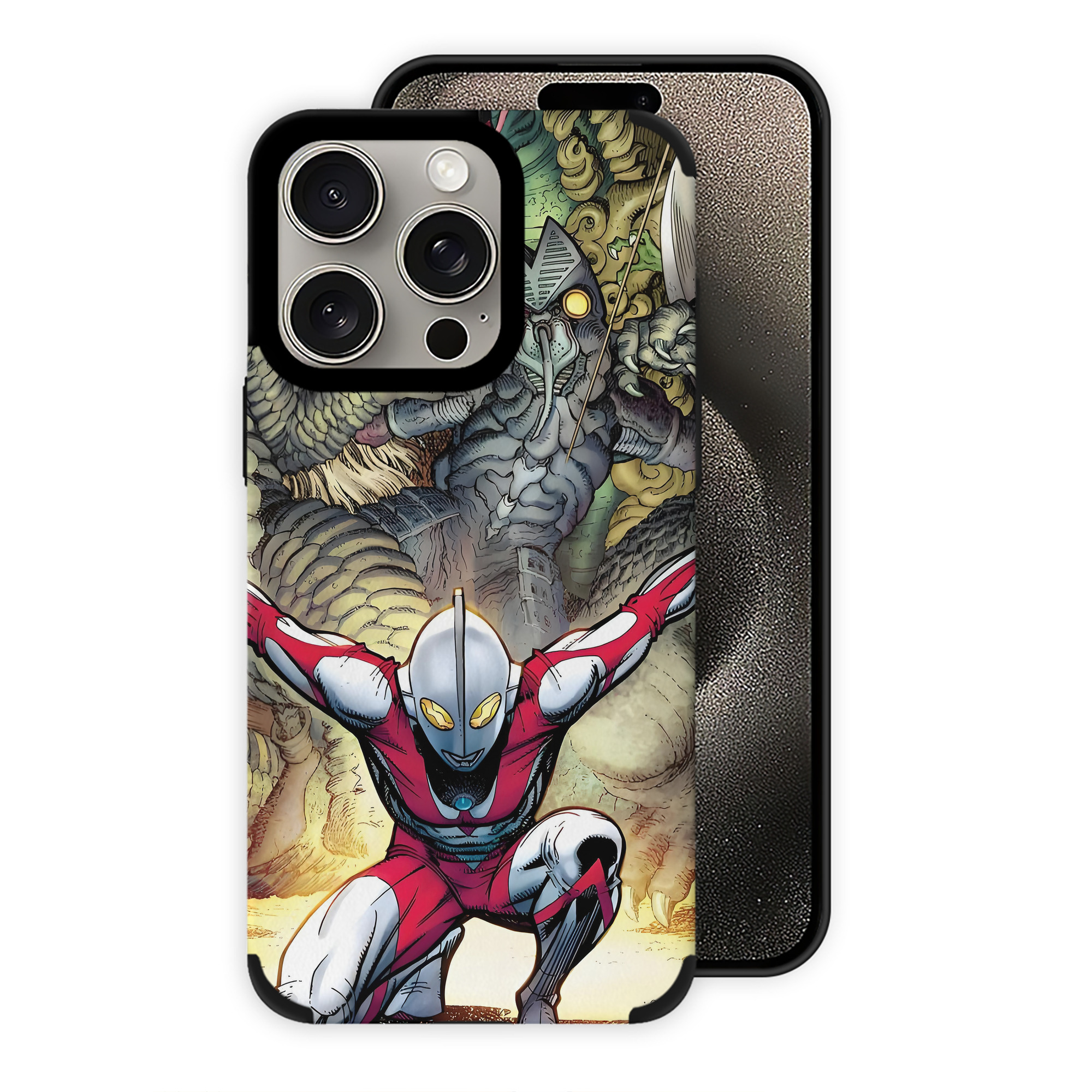 （画像用） ウルトラマン Ultraman 【iPhone15ProMax対応】 PUレザー スマホケース 耐衝撃＆黄変防止