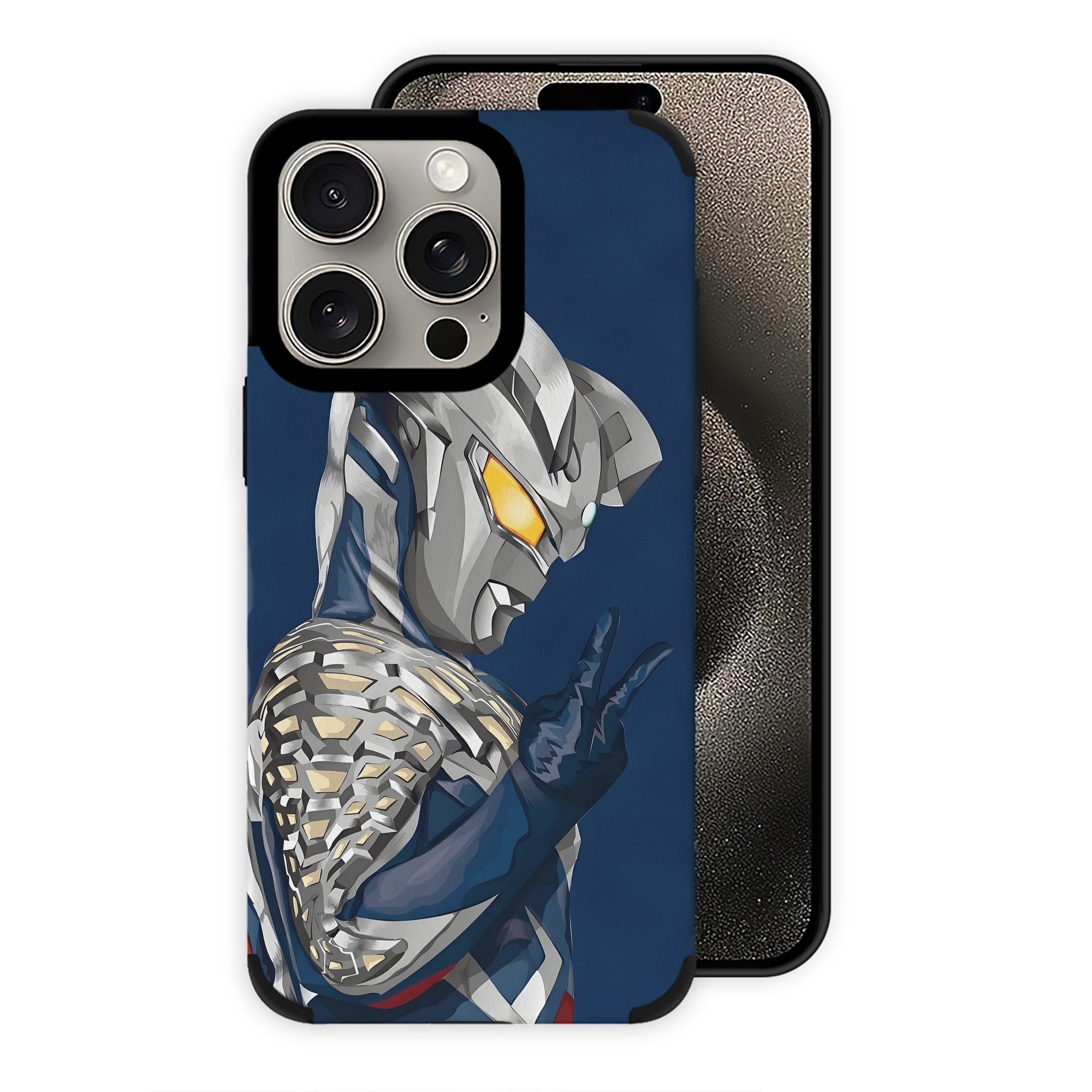（画像用） ウルトラマン Ultraman 【iPhone15ProMax対応】 PUレザー スマホケース 耐衝撃＆黄変防止