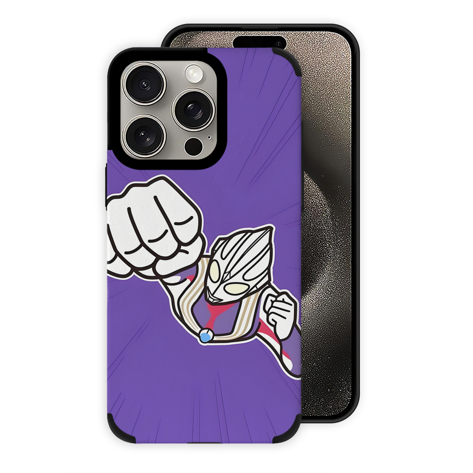 （画像用） ウルトラマン Ultraman 【iPhone15ProMax対応】 PUレザー スマホケース 耐衝撃＆黄変防止