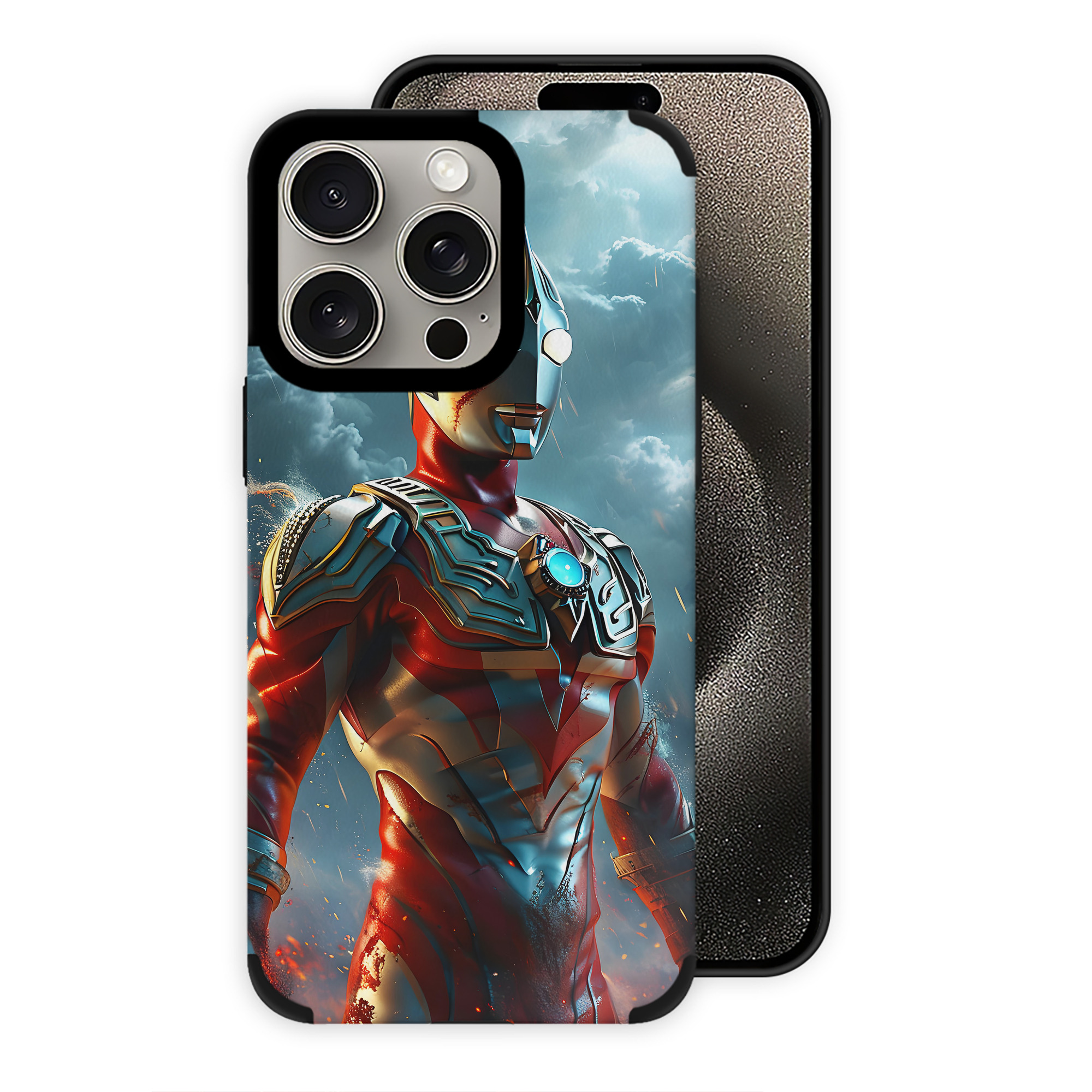 （画像用） ウルトラマン Ultraman 【iPhone15ProMax対応】 PUレザー スマホケース 耐衝撃＆黄変防止
