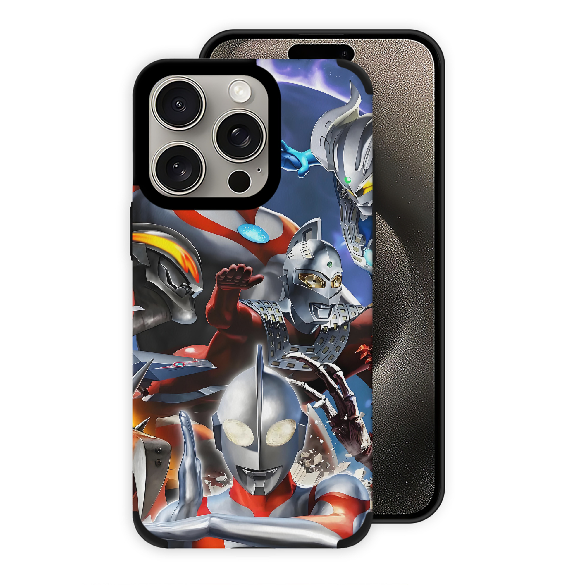 （画像用） ウルトラマン Ultraman 【iPhone15ProMax対応】 PUレザー スマホケース 耐衝撃＆黄変防止