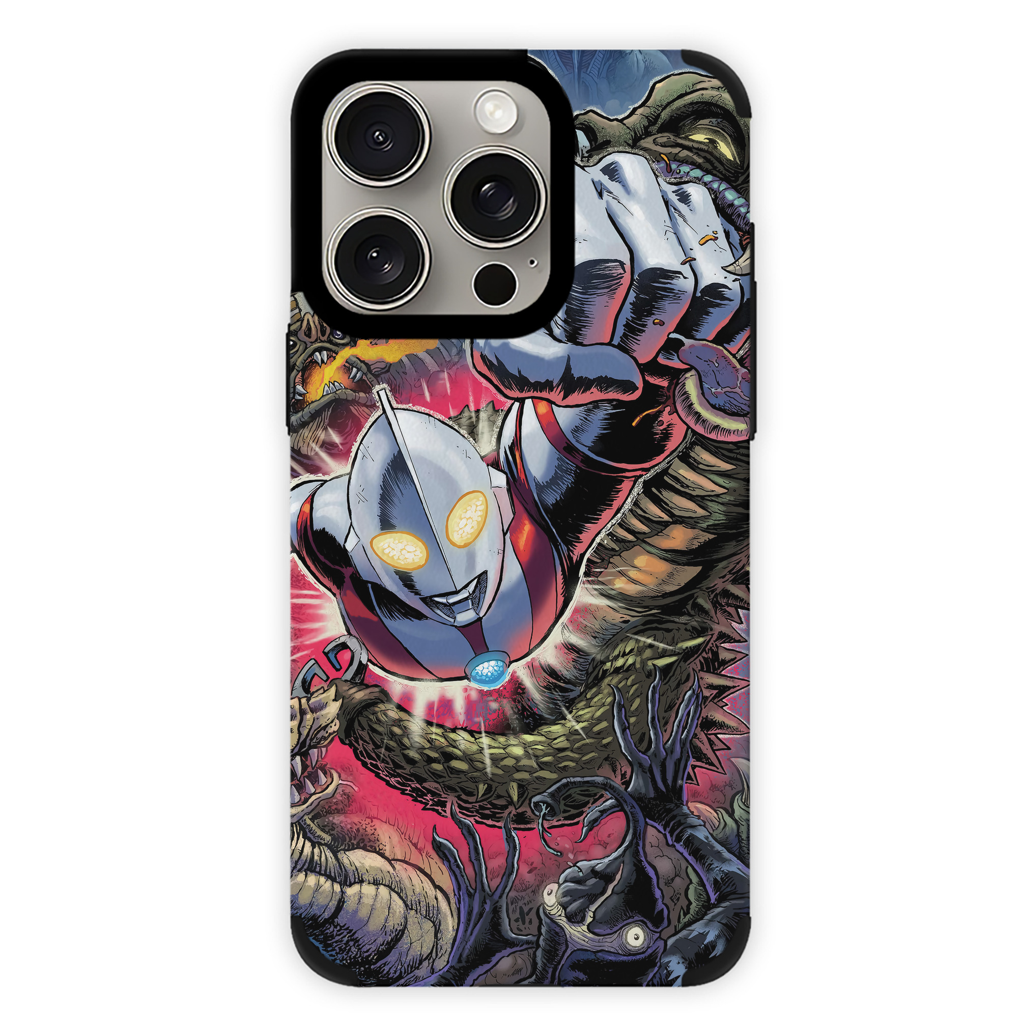 （画像用） ウルトラマン Ultraman 【iPhone15ProMax対応】 PUレザー スマホケース 耐衝撃＆黄変防止