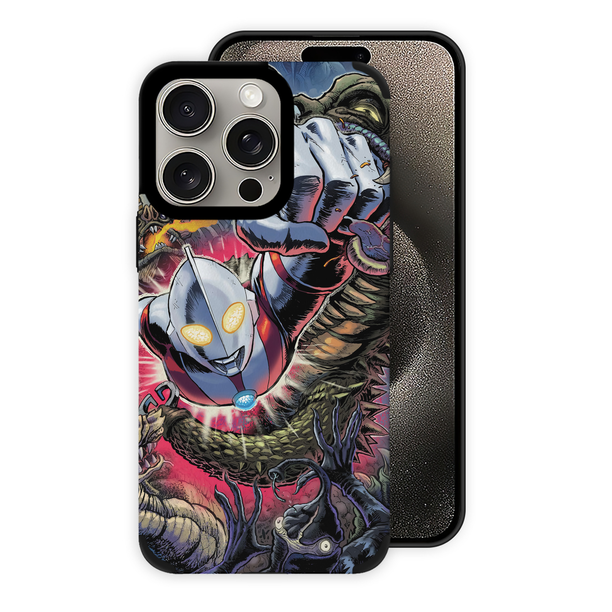 （画像用） ウルトラマン Ultraman 【iPhone15ProMax対応】 PUレザー スマホケース 耐衝撃＆黄変防止