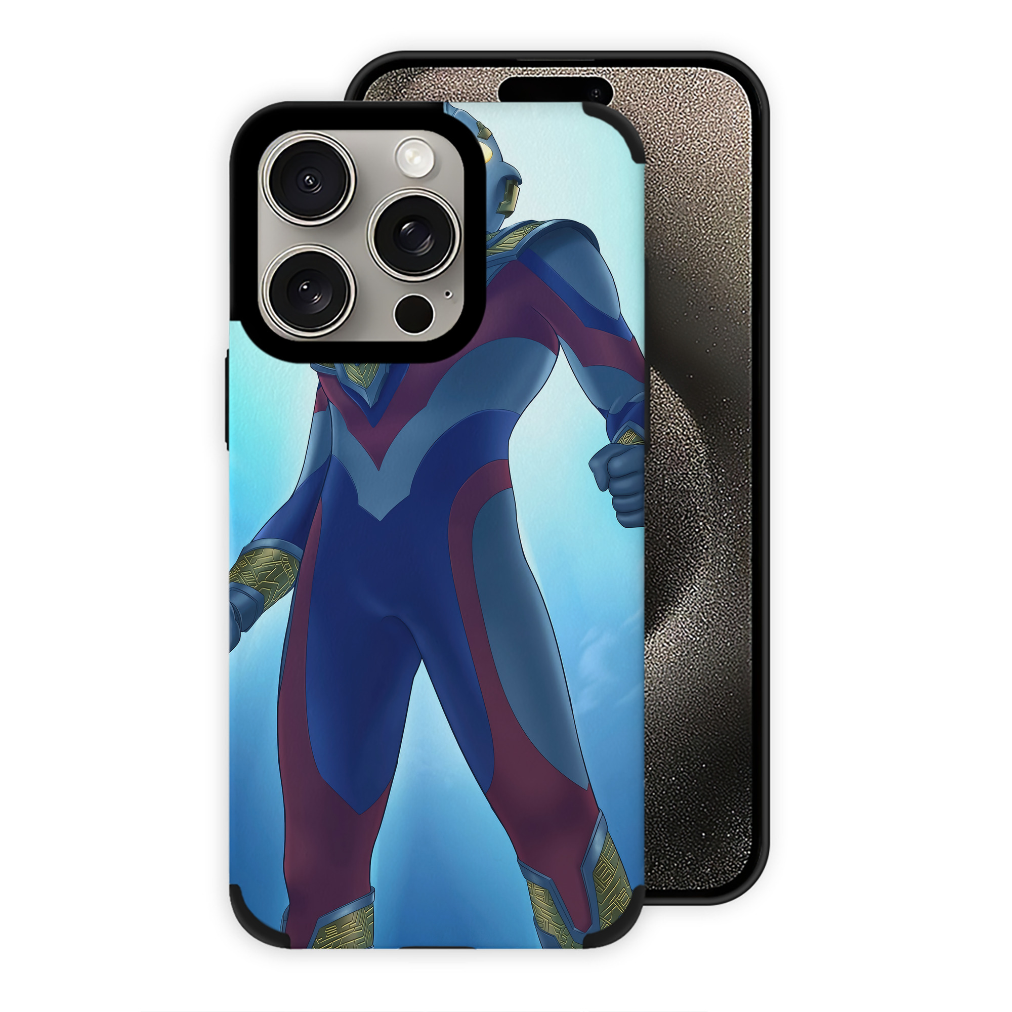 （画像用） ウルトラマン Ultraman 【iPhone15ProMax対応】 PUレザー スマホケース 耐衝撃＆黄変防止