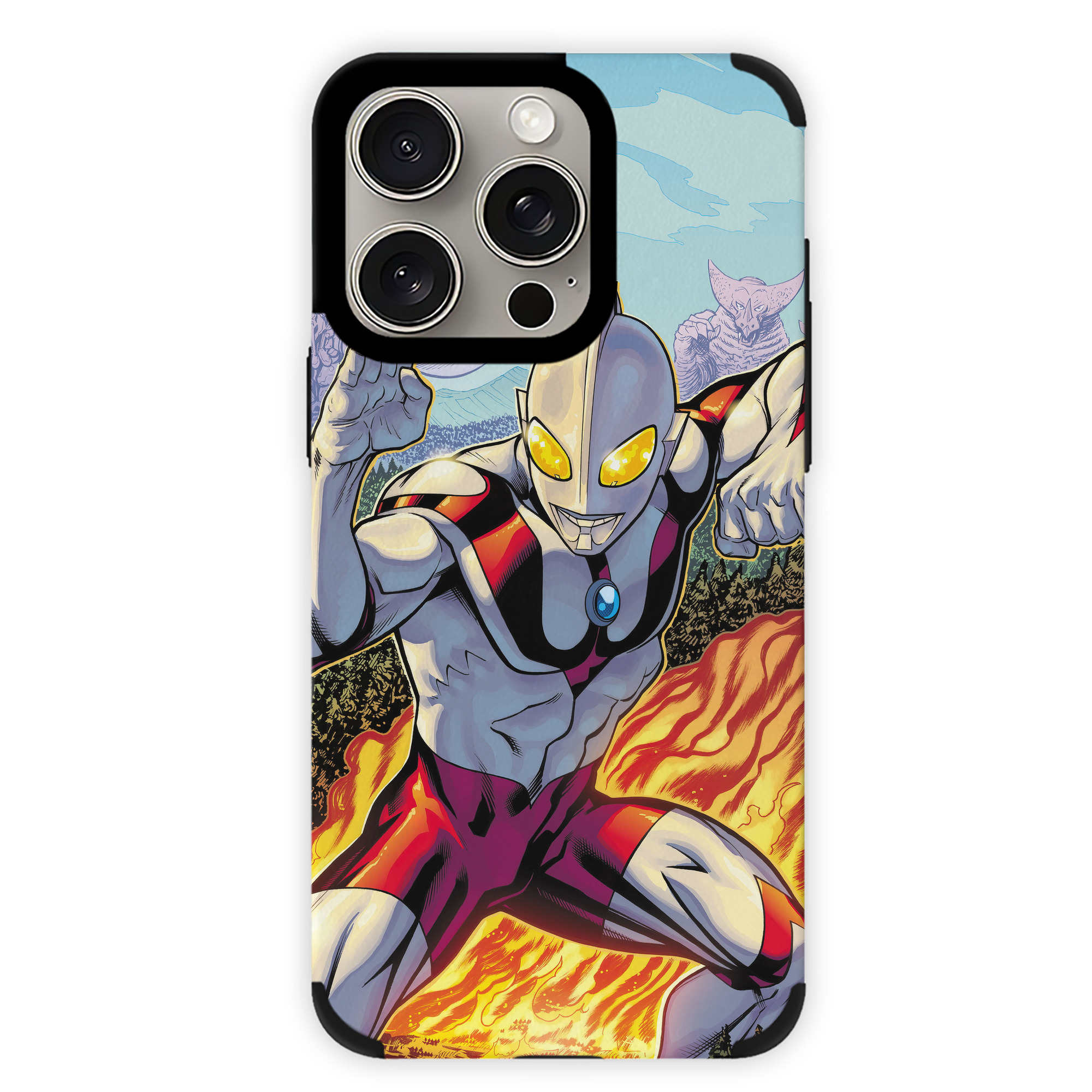 （画像用） ウルトラマン Ultraman 【iPhone15ProMax対応】 PUレザー スマホケース 耐衝撃＆黄変防止