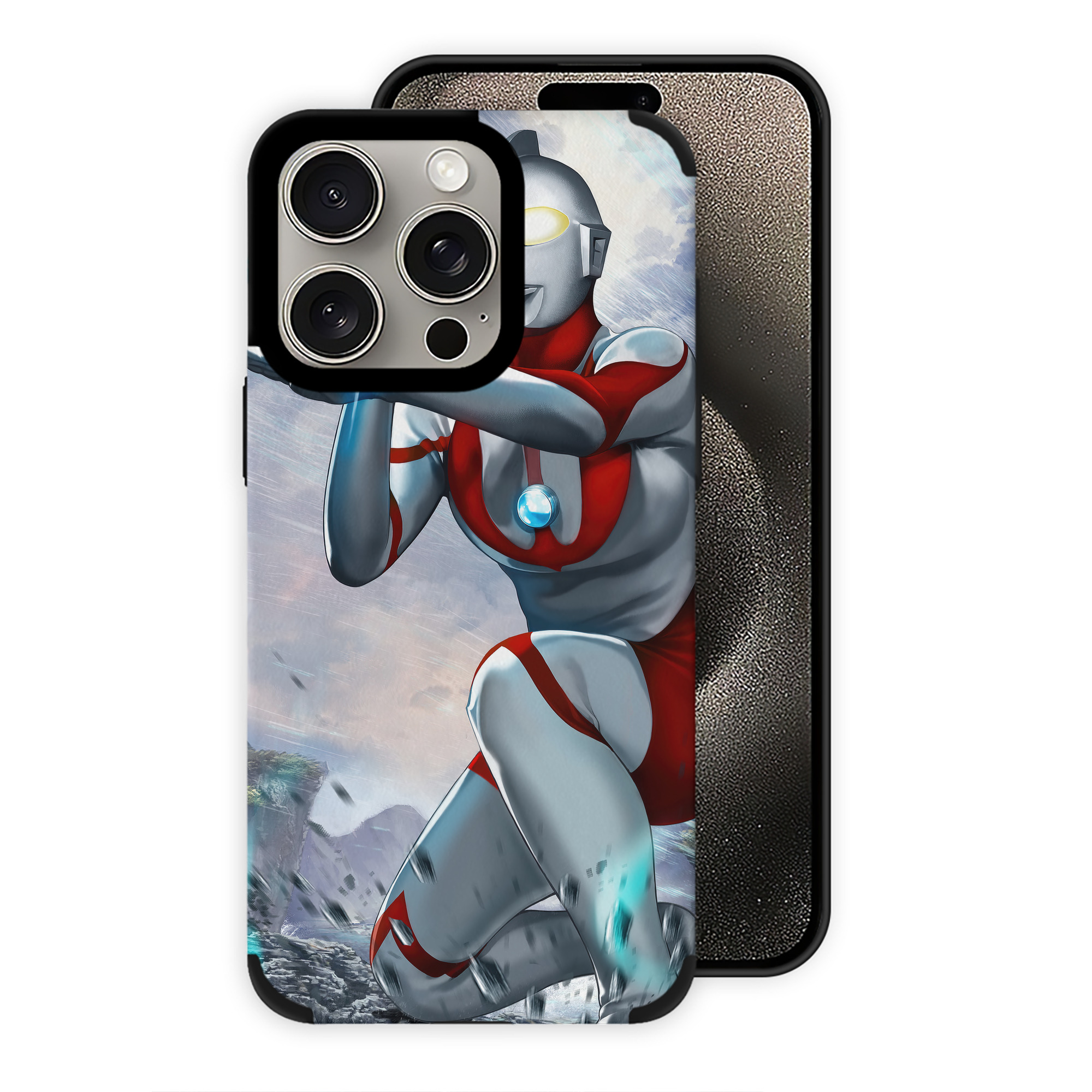 （画像用） ウルトラマン Ultraman 【iPhone15ProMax対応】 PUレザー スマホケース 耐衝撃＆黄変防止