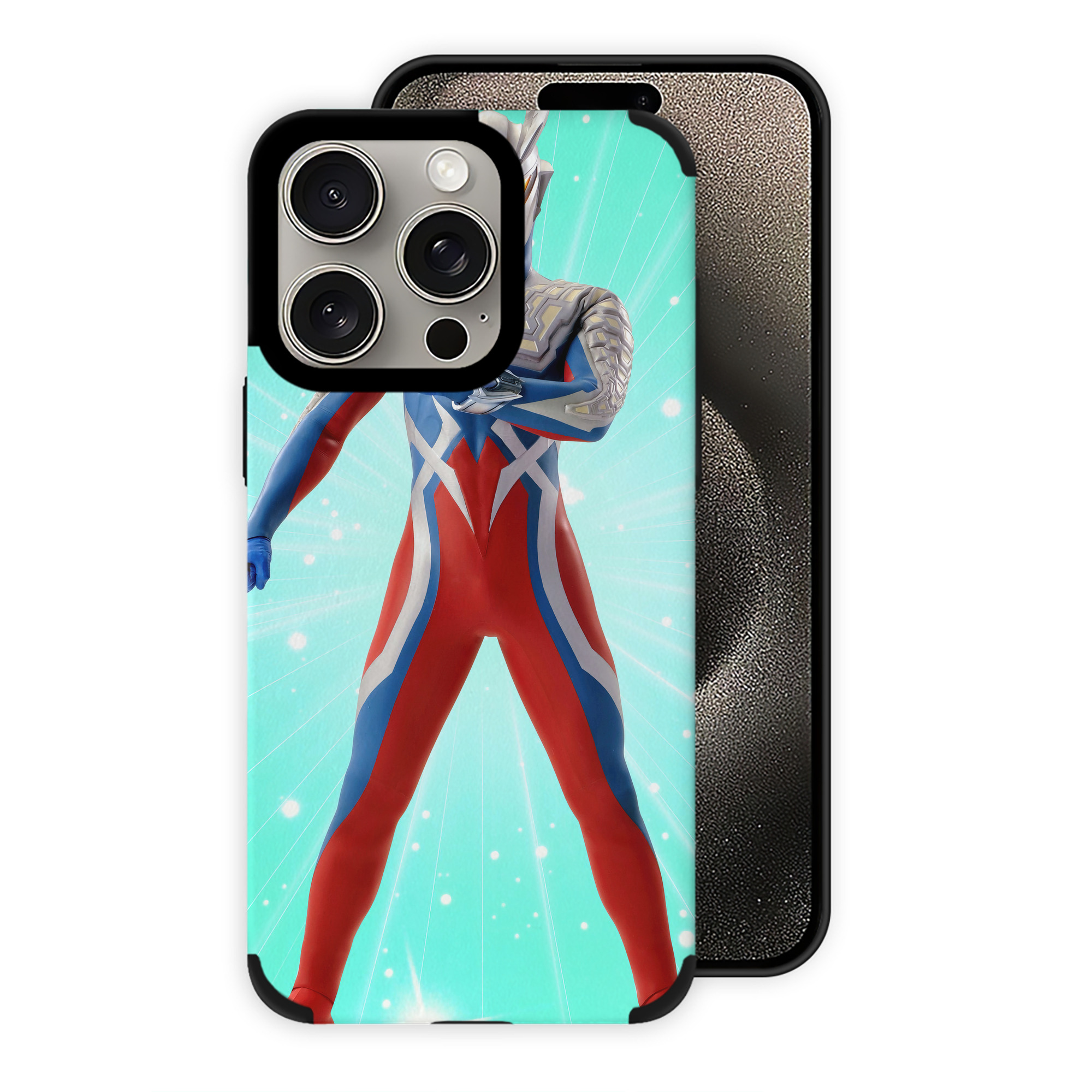 （画像用） ウルトラマン Ultraman 【iPhone15ProMax対応】 PUレザー スマホケース 耐衝撃＆黄変防止