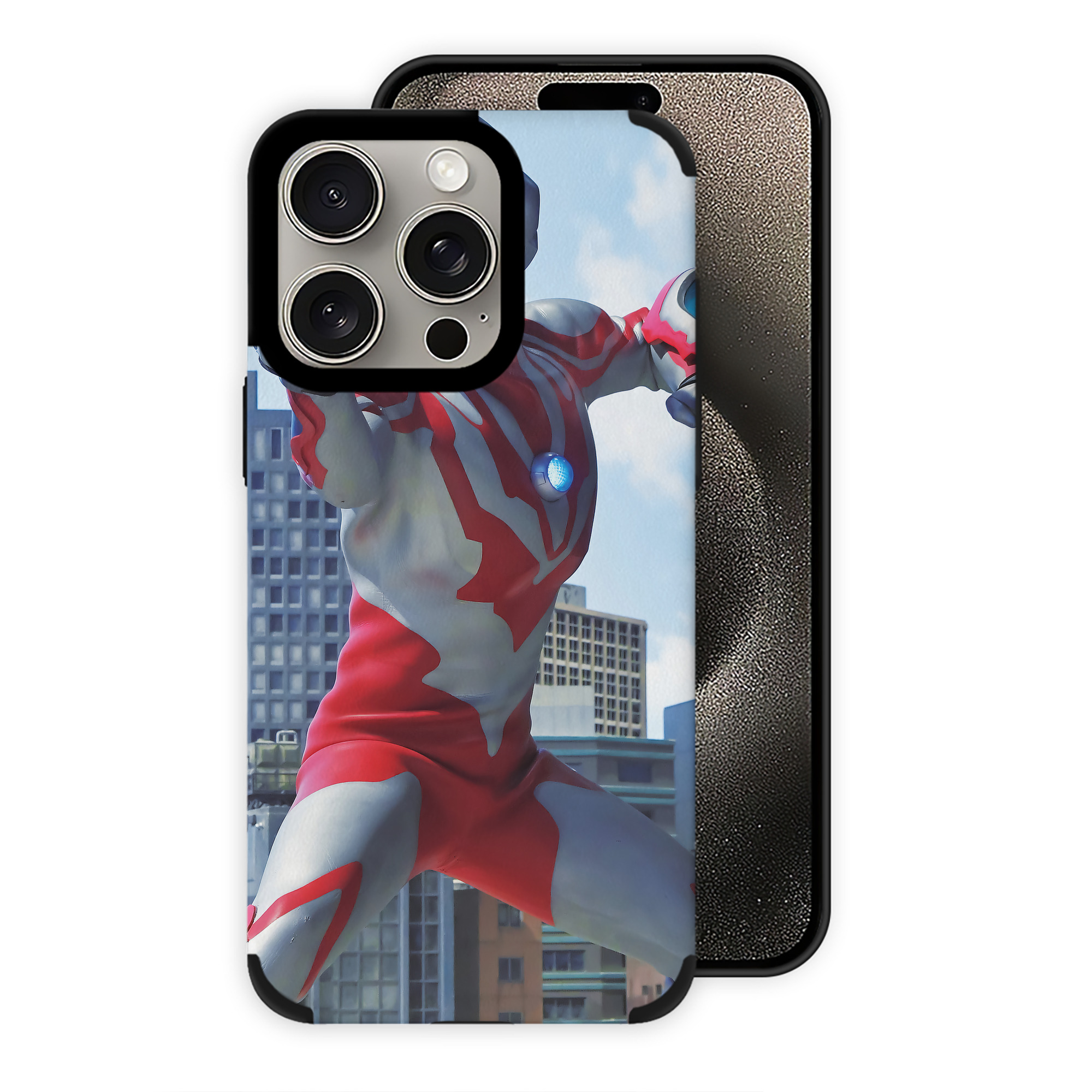 （画像用） ウルトラマン Ultraman 【iPhone15ProMax対応】 PUレザー スマホケース 耐衝撃＆黄変防止