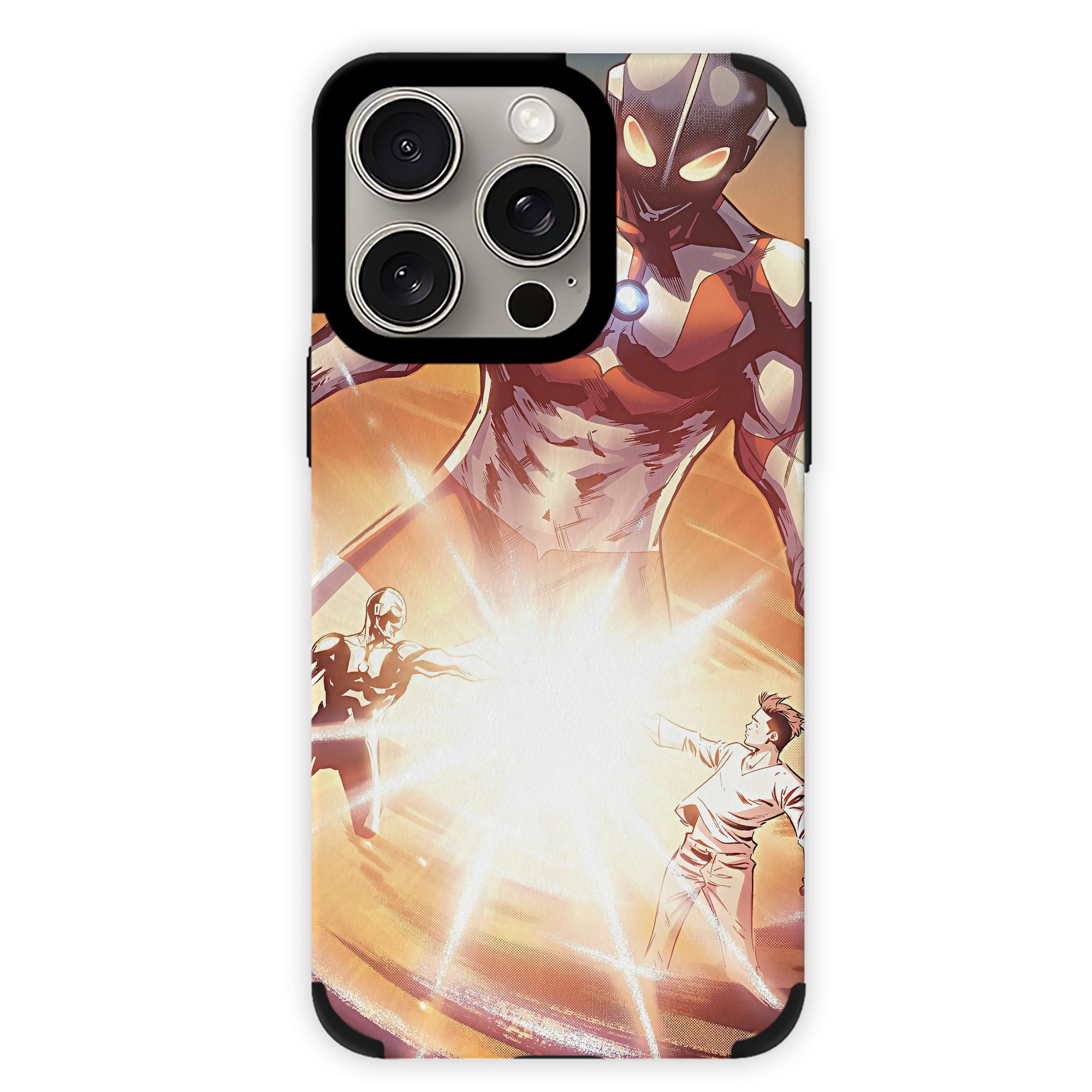 （画像用） ウルトラマン Ultraman 【iPhone15ProMax対応】 PUレザー スマホケース 耐衝撃＆黄変防止