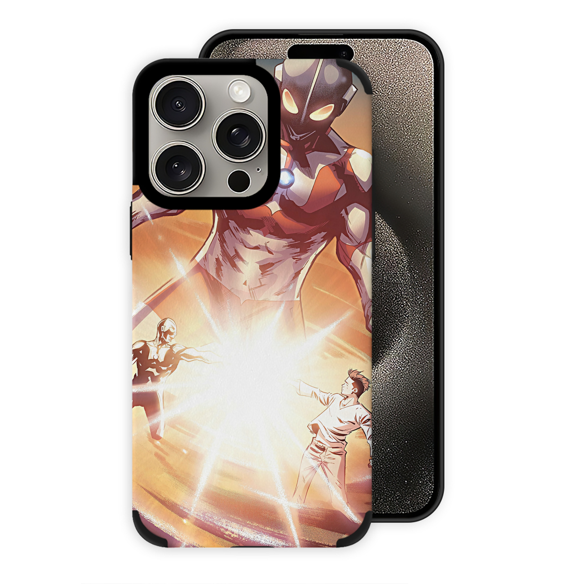 （画像用） ウルトラマン Ultraman 【iPhone15ProMax対応】 PUレザー スマホケース 耐衝撃＆黄変防止