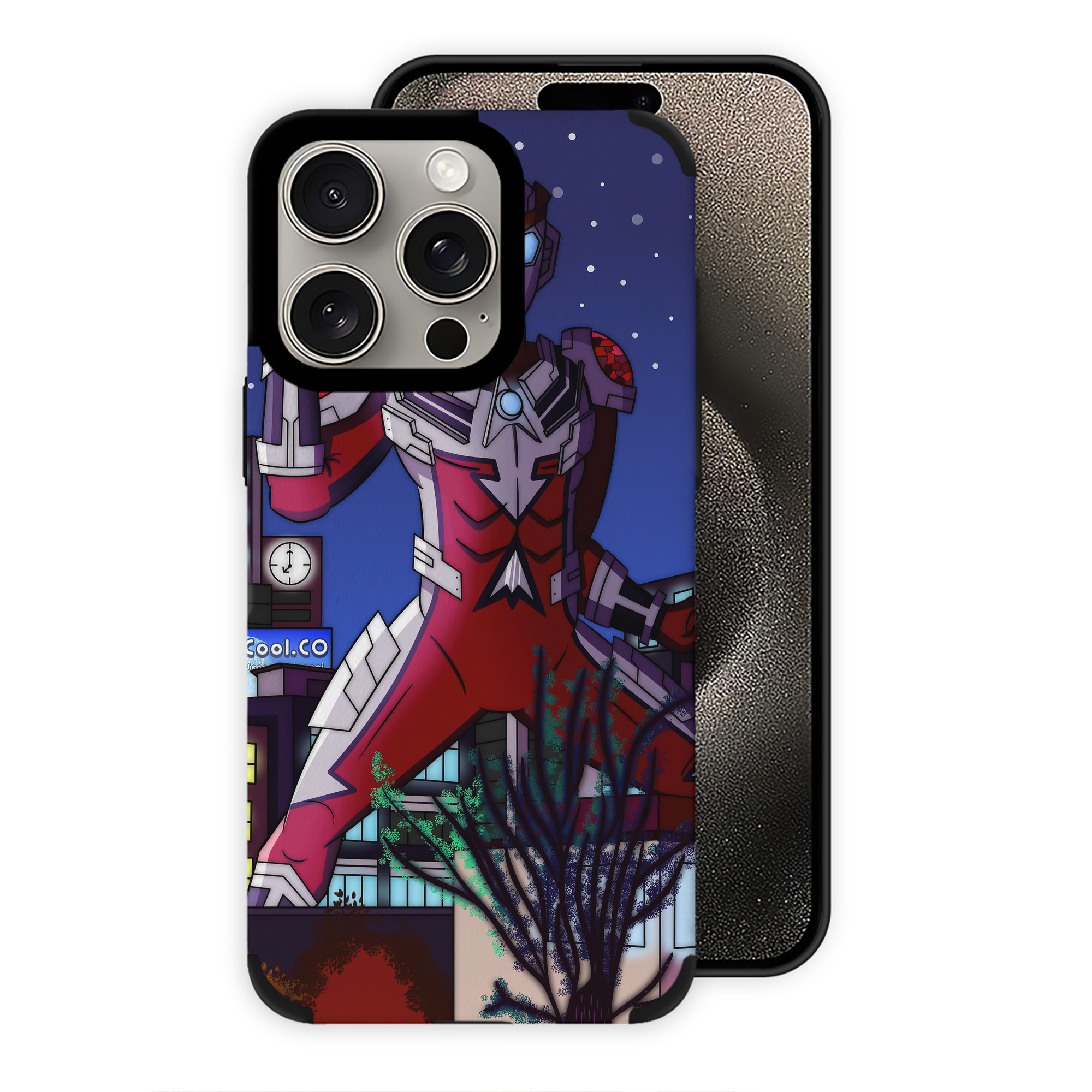 （画像用） ウルトラマン Ultraman 【iPhone15ProMax対応】 PUレザー スマホケース 耐衝撃＆黄変防止