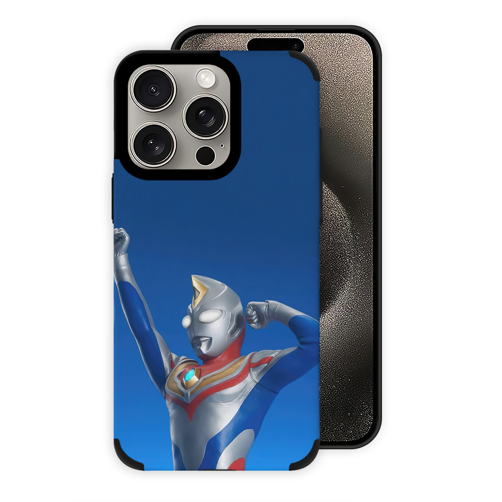 （画像用） ウルトラマン Ultraman 【iPhone15ProMax対応】 PUレザー スマホケース 耐衝撃＆黄変防止