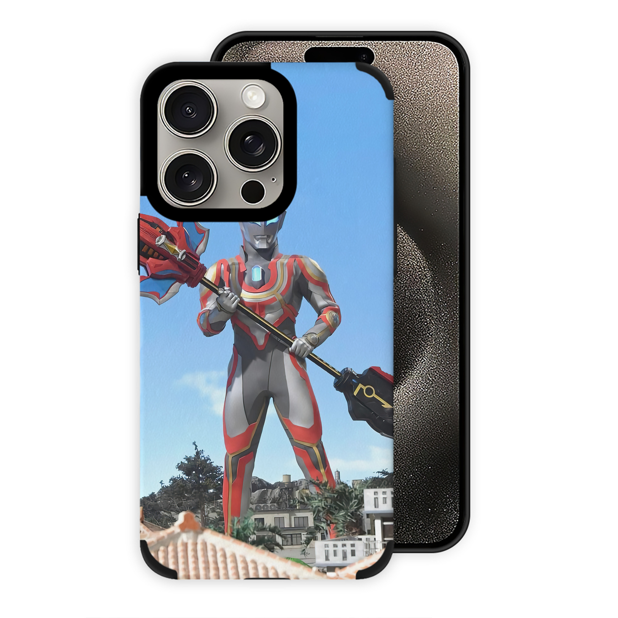（画像用） ウルトラマン Ultraman 【iPhone15ProMax対応】 PUレザー スマホケース 耐衝撃＆黄変防止