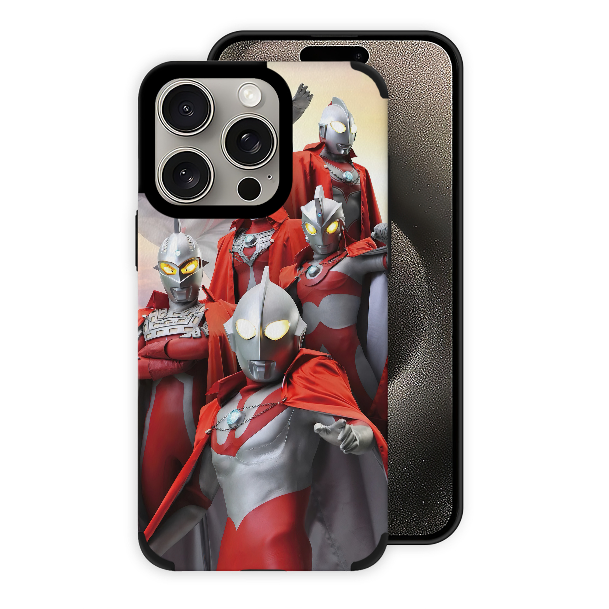 （画像用） ウルトラマン Ultraman 【iPhone15ProMax対応】 PUレザー スマホケース 耐衝撃＆黄変防止