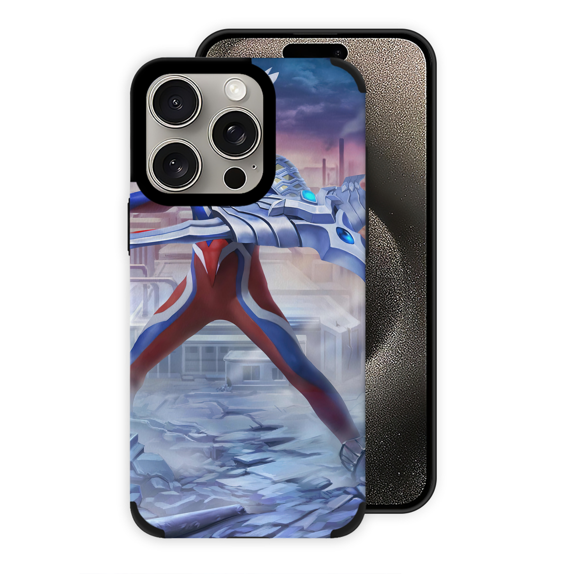 （画像用） ウルトラマン Ultraman 【iPhone15ProMax対応】 PUレザー スマホケース 耐衝撃＆黄変防止